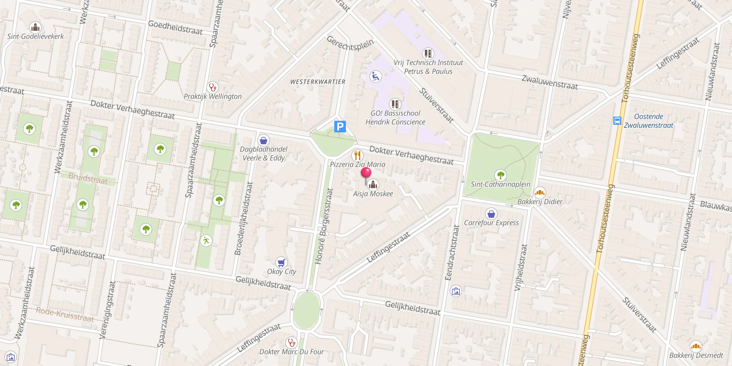 Carte de localisation : Aïsja Moskee