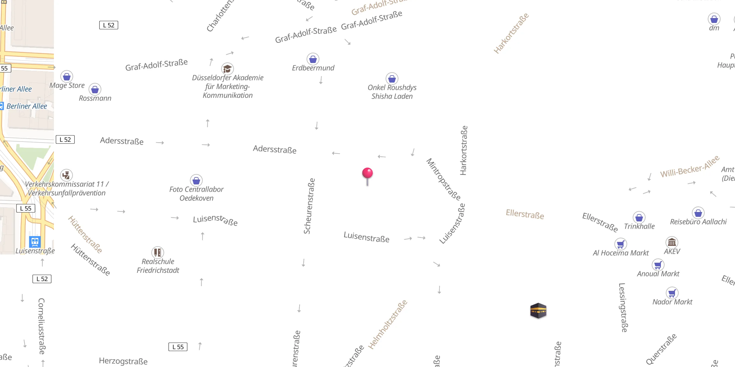 Carte de localisation : Masjid Omar / Marokkanisch - Islamische Moscheegemeinde e.V.