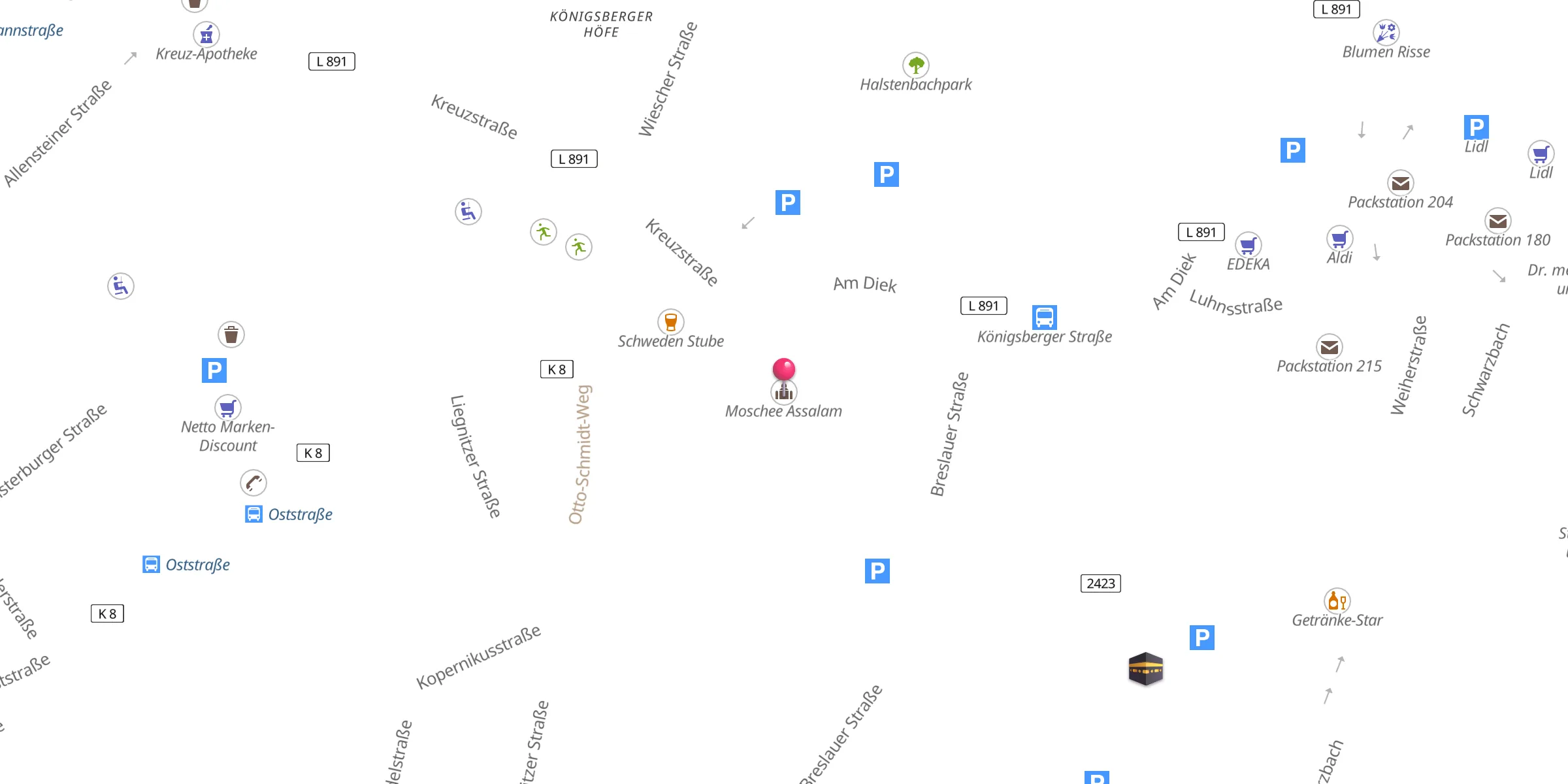 Carte de localisation : Moschee Assalam