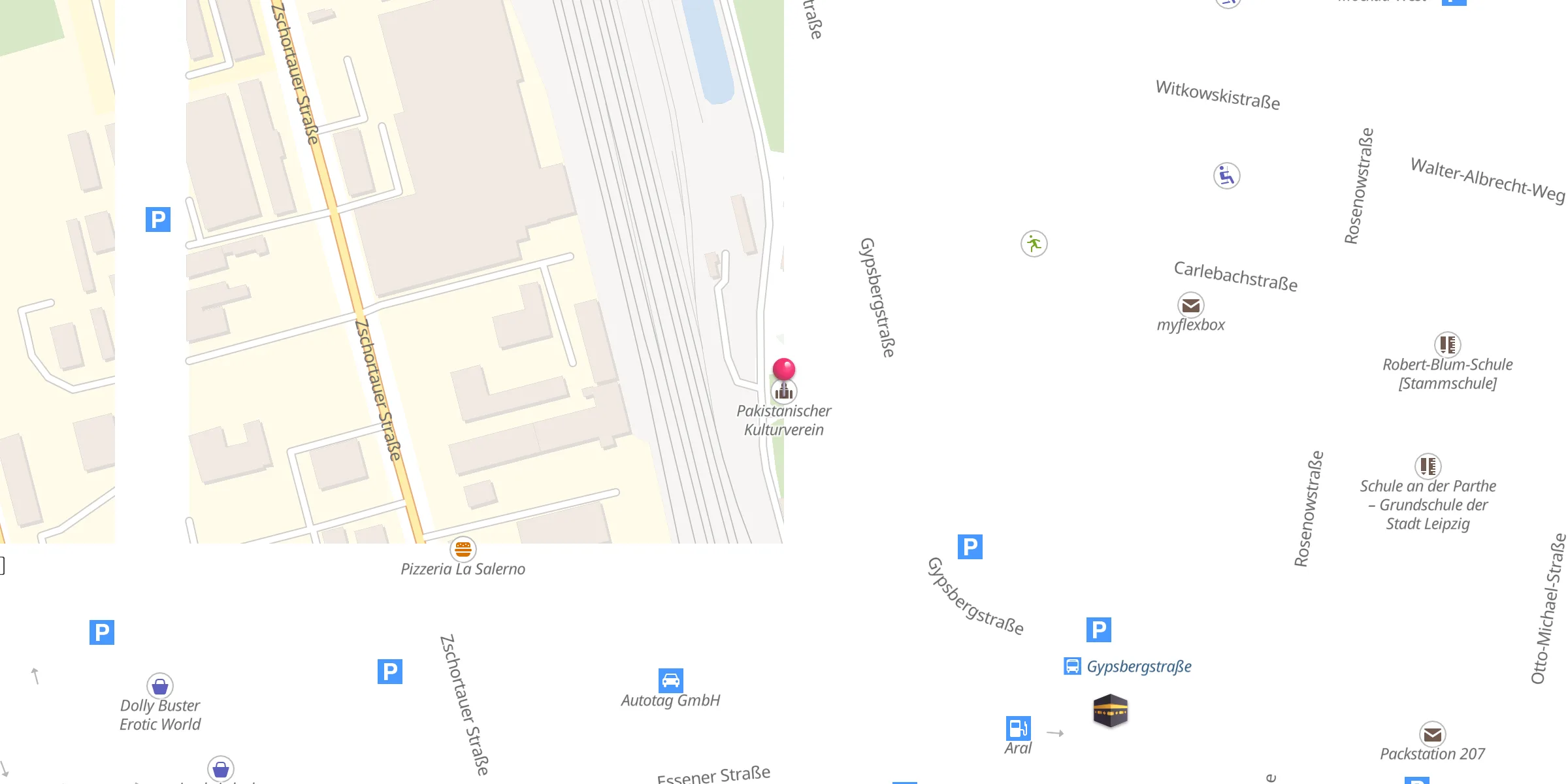 Carte de localisation : Pakistanischer Kulturverein