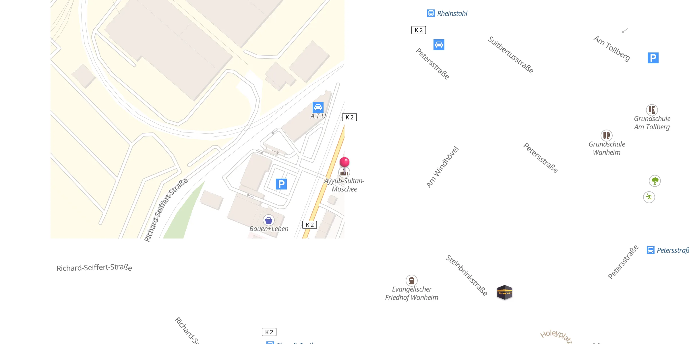 Carte de localisation : Ayyub-Sultan-Moschee