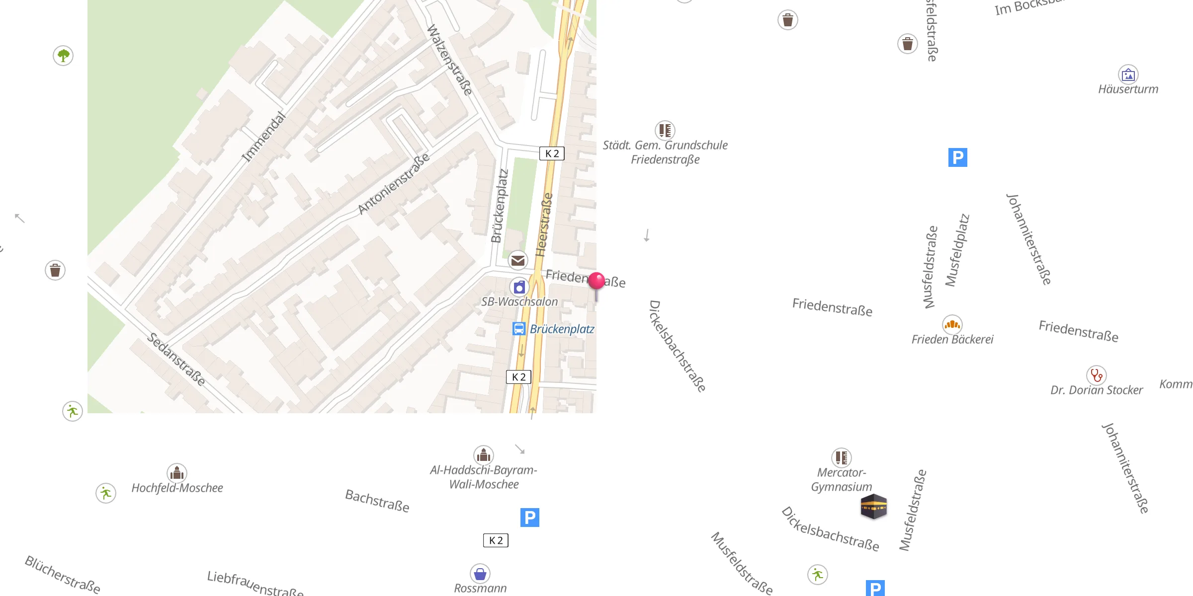 Carte de localisation : Madrasa Al-Furqan Moschee