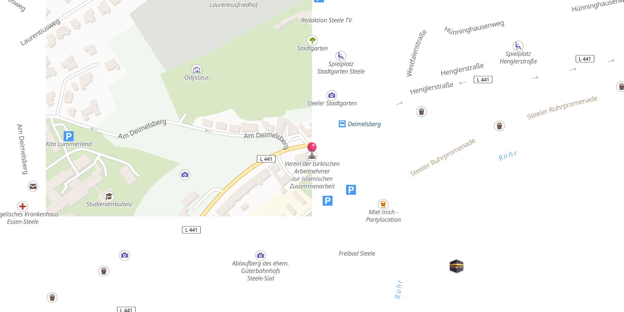 Carte de localisation : Verein der türkischen Arbeitnehmer zur islamischen Zusammenarbeit