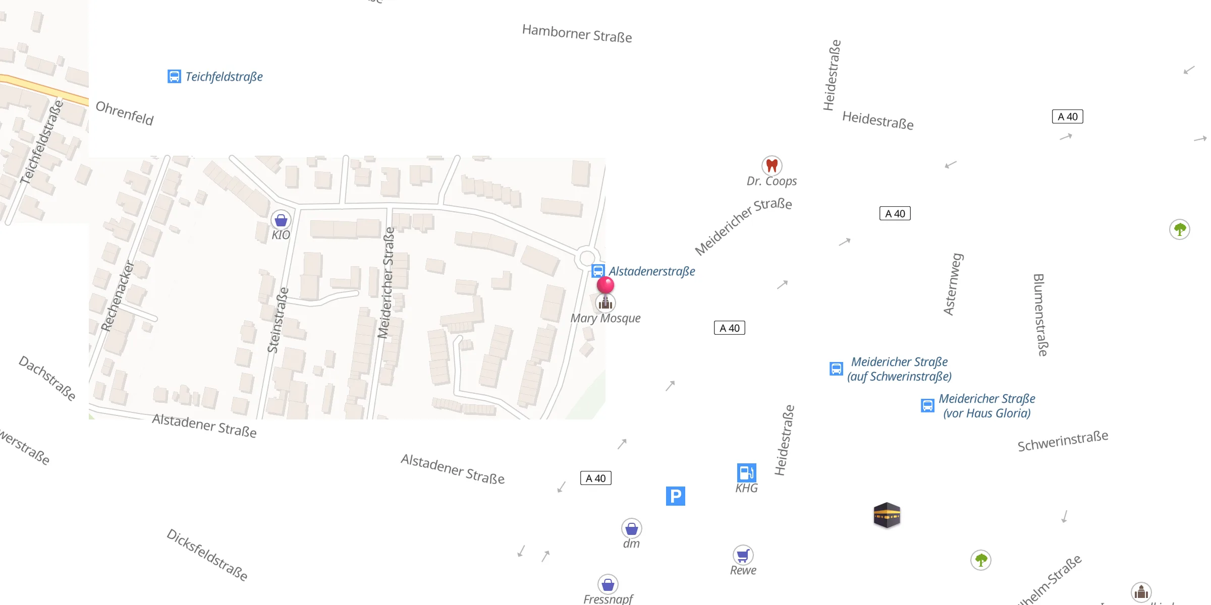 Carte de localisation : Maryam Moschee