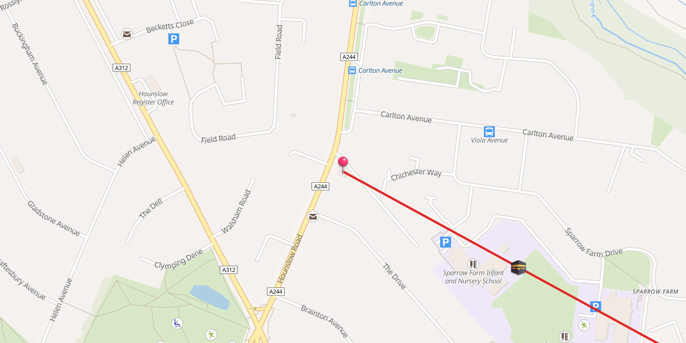 Carte de localisation : Feltham Hira Centre