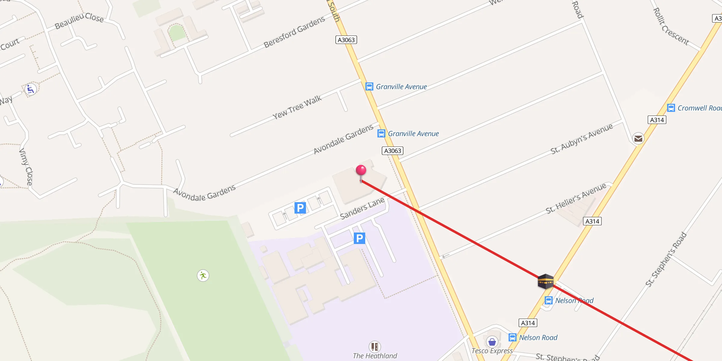 Carte de localisation : Hounslow Jamia Masjid & Islamic Centre