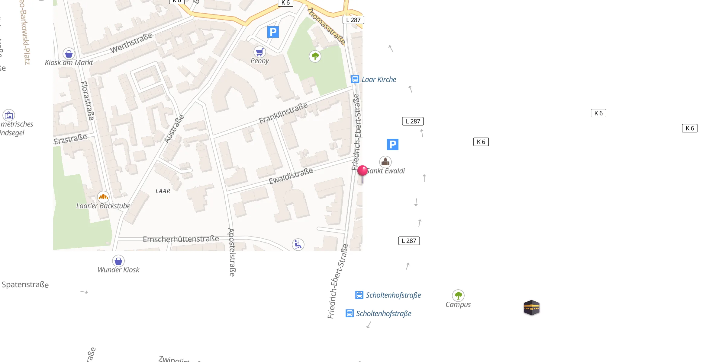Carte de localisation : Sultan Ahmet Camii - Diyanet-Thyk-Islamischer Verein