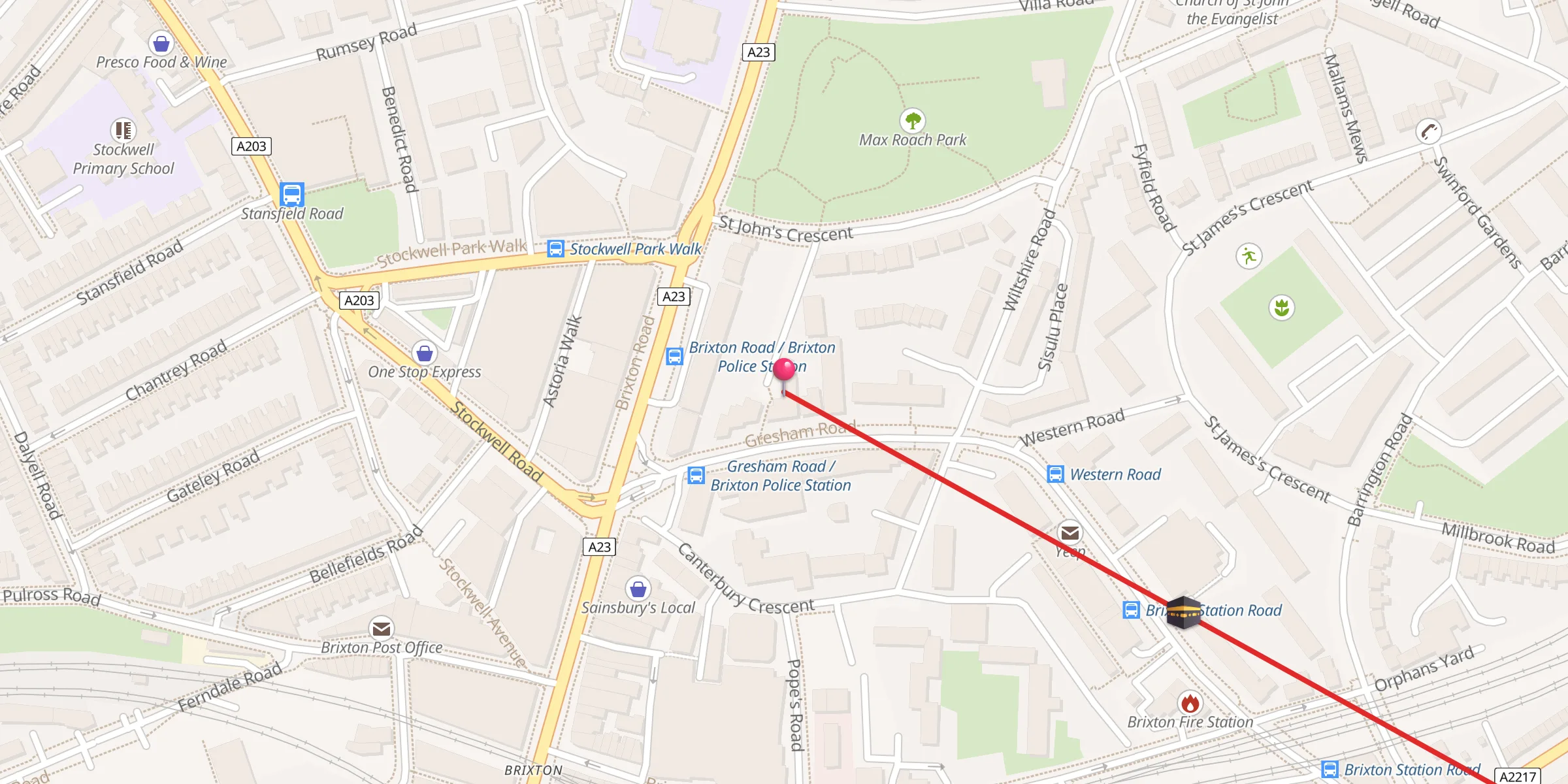 Carte de localisation : Brixton Mosque
