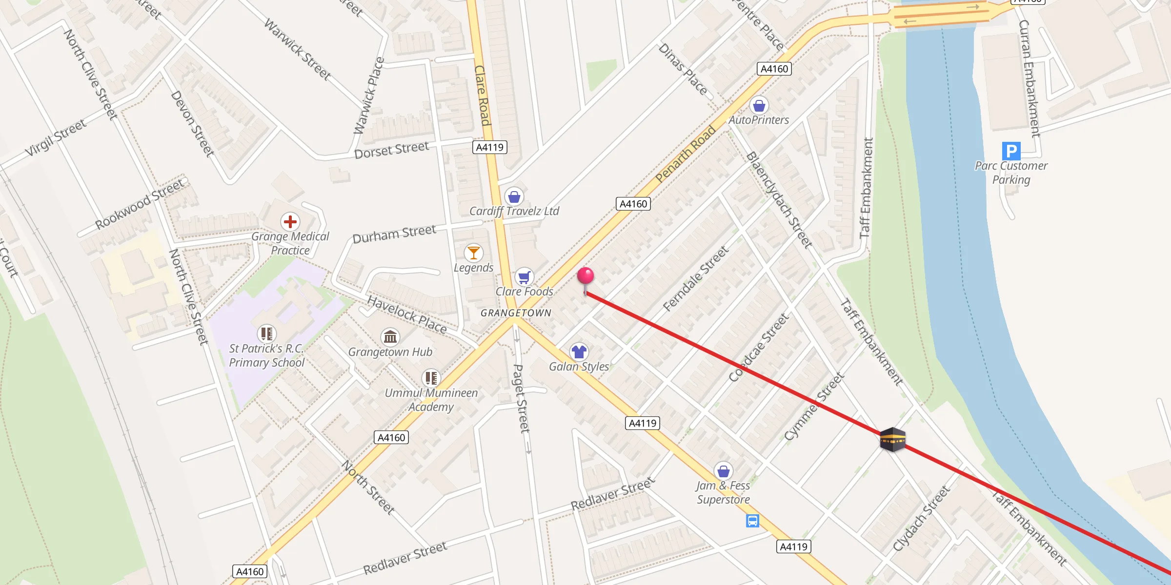 Carte de localisation : Masjid At-Tawheed
