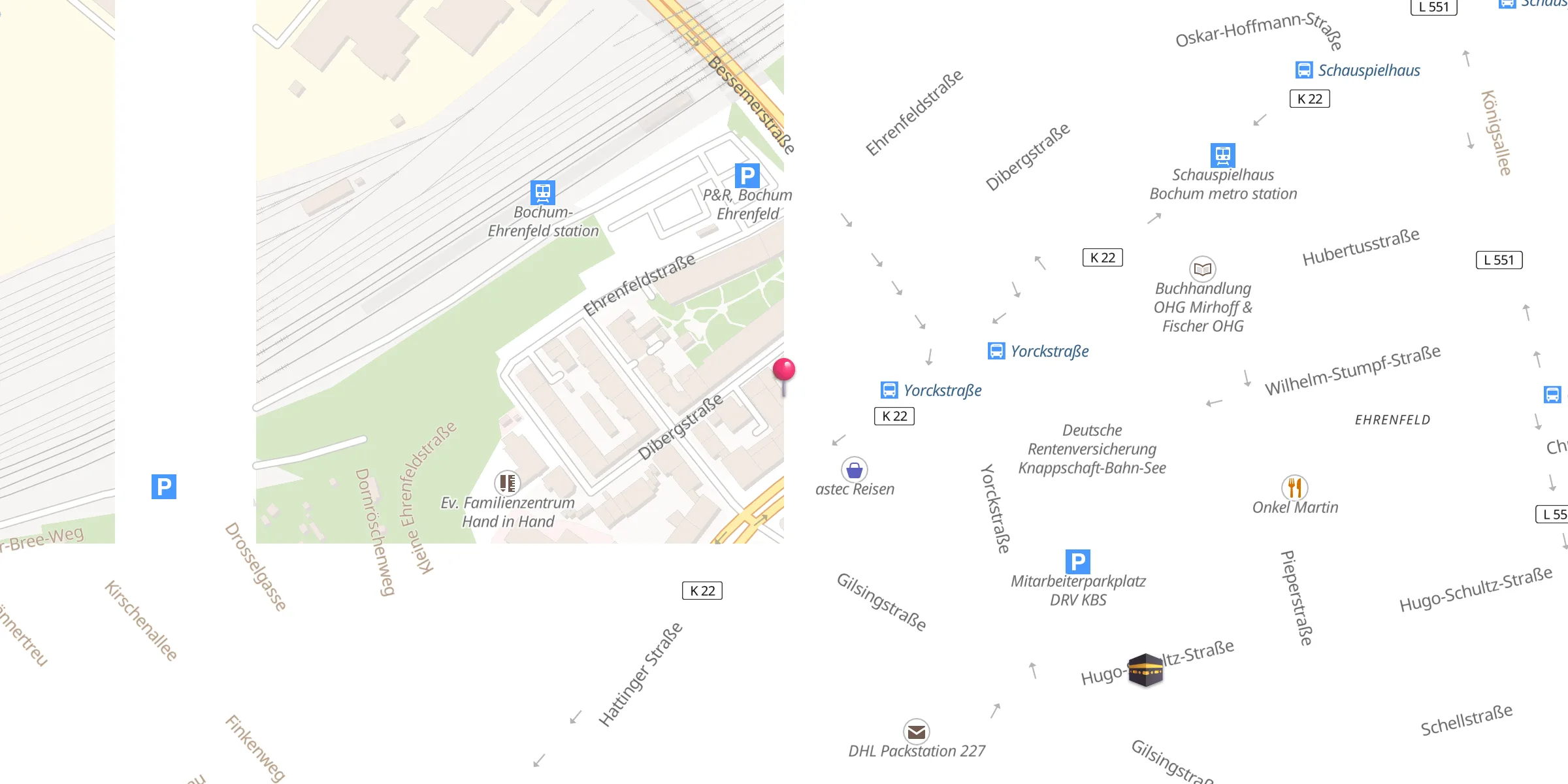 Carte de localisation : Islamische Gemeinde Bochum