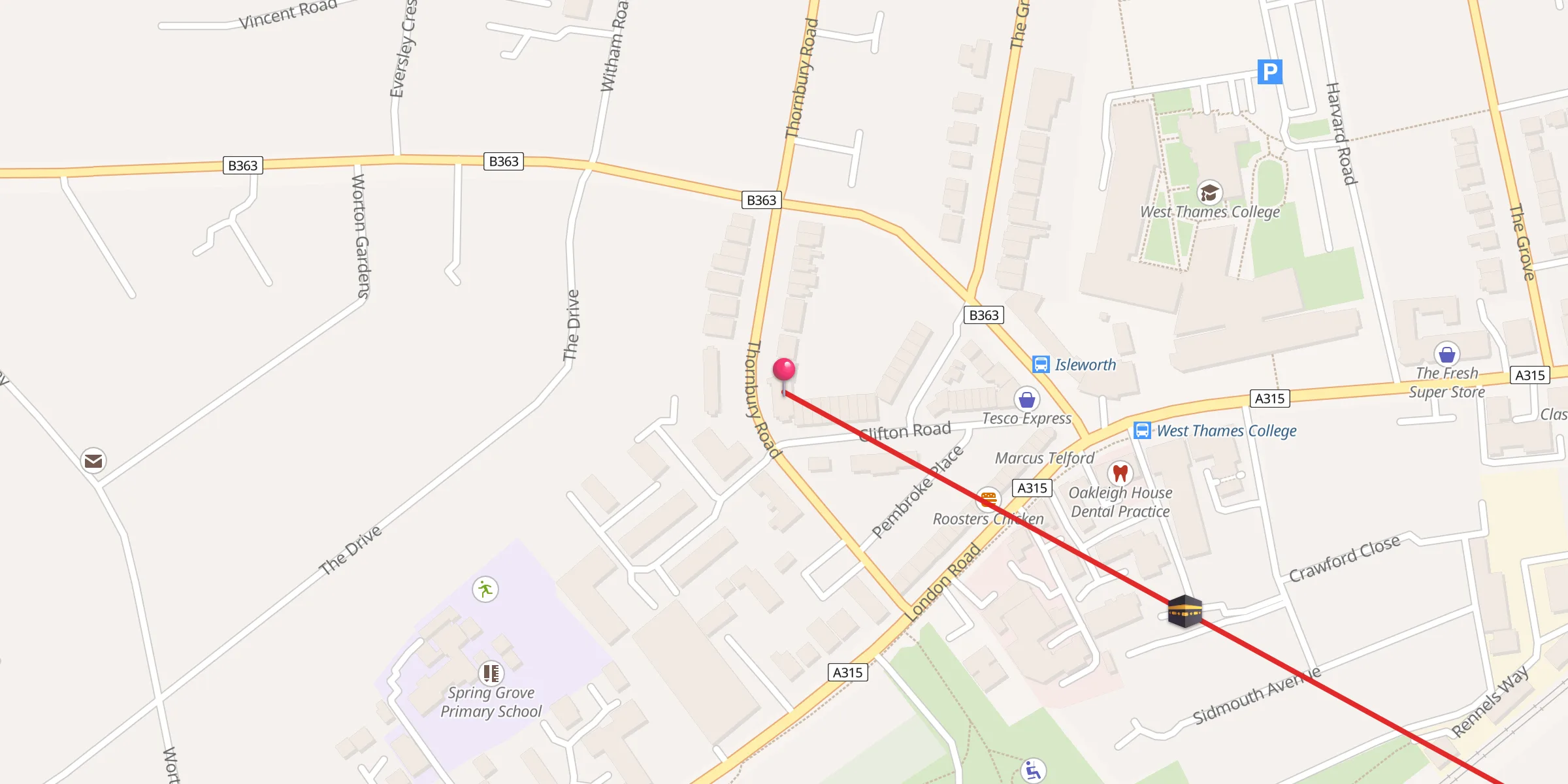 Carte de localisation : Husseini Islamic Mission