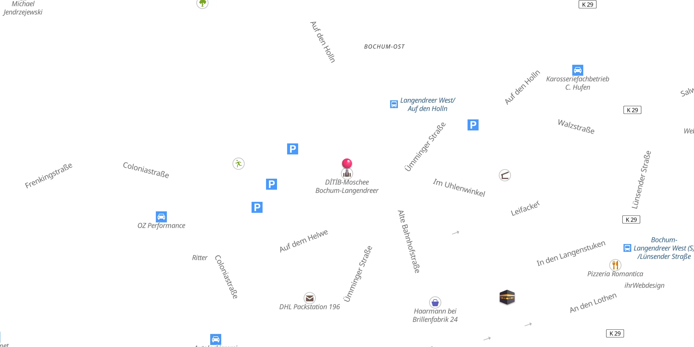 Carte de localisation : DİTİB-Moschee Bochum-Langendreer