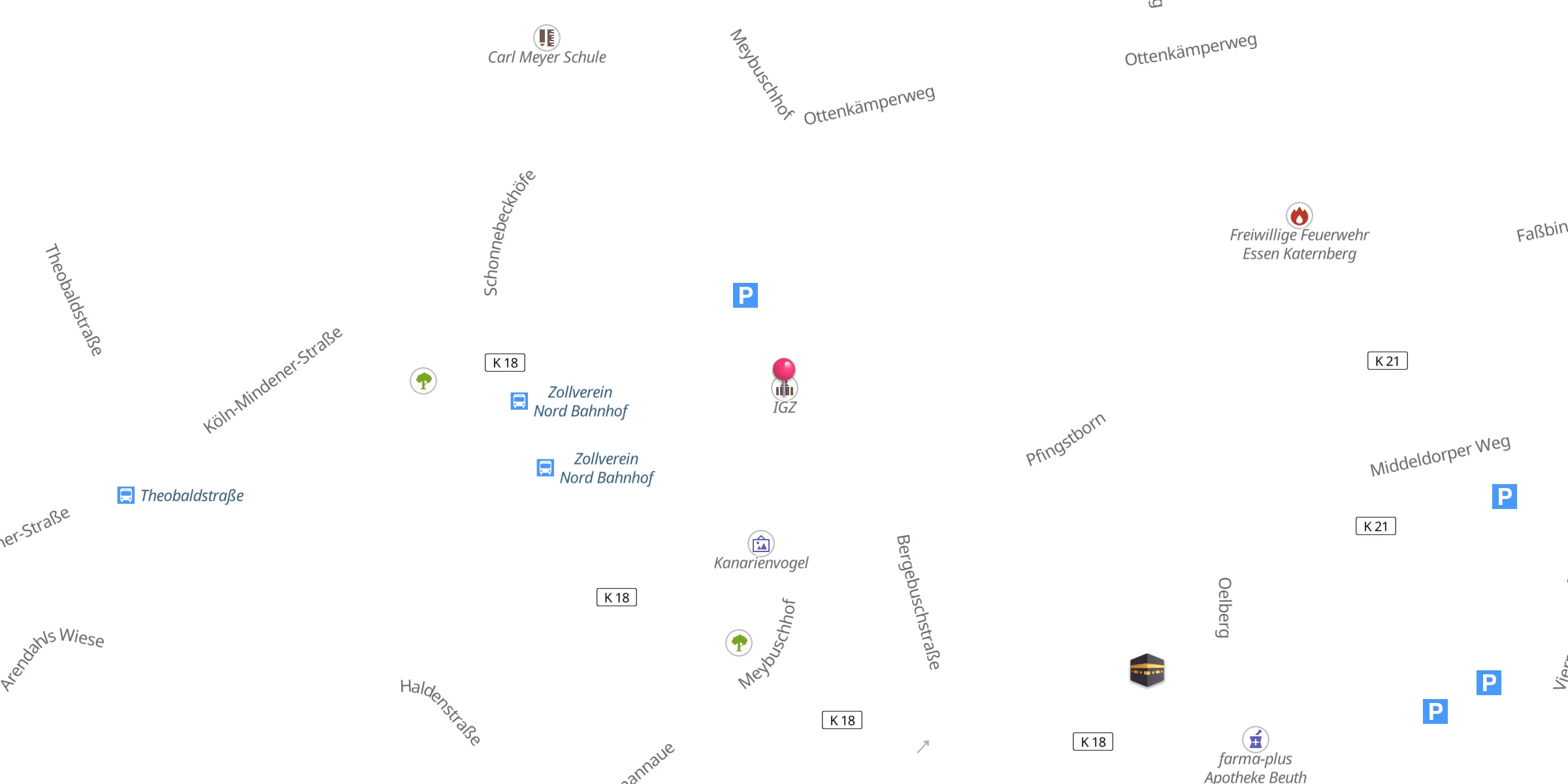 Carte de localisation : IGZ