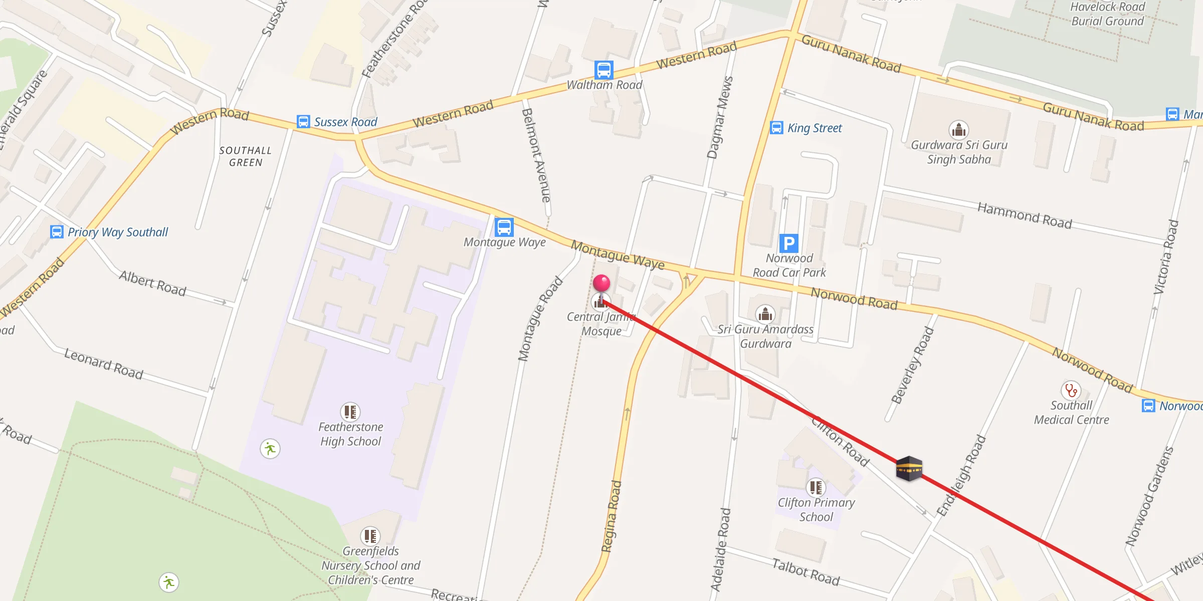 Carte de localisation : Central Jamia Mosque