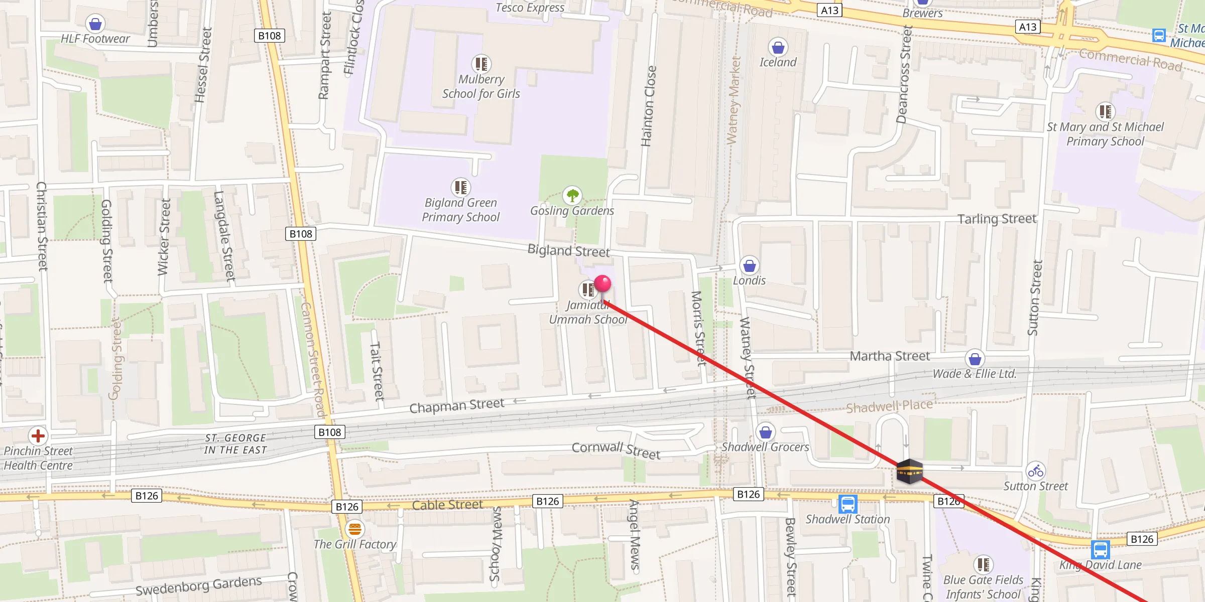Carte de localisation : Darul Ummah Mosque