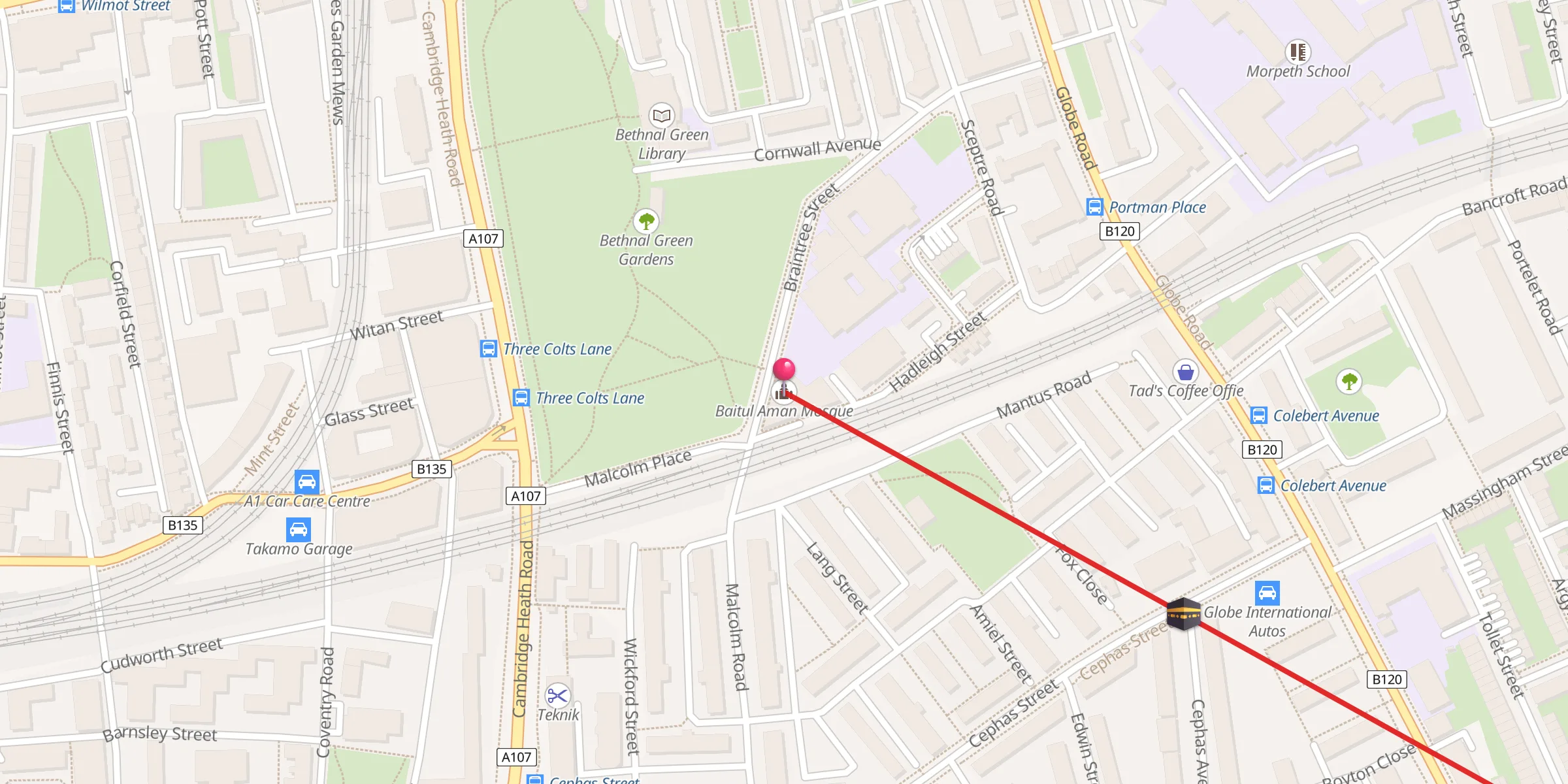 Carte de localisation : Baitul Aman Mosque