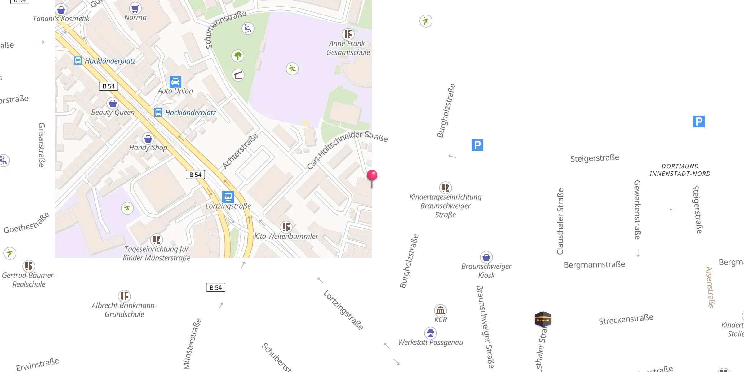 Carte de localisation : Abu Bakr Moschee