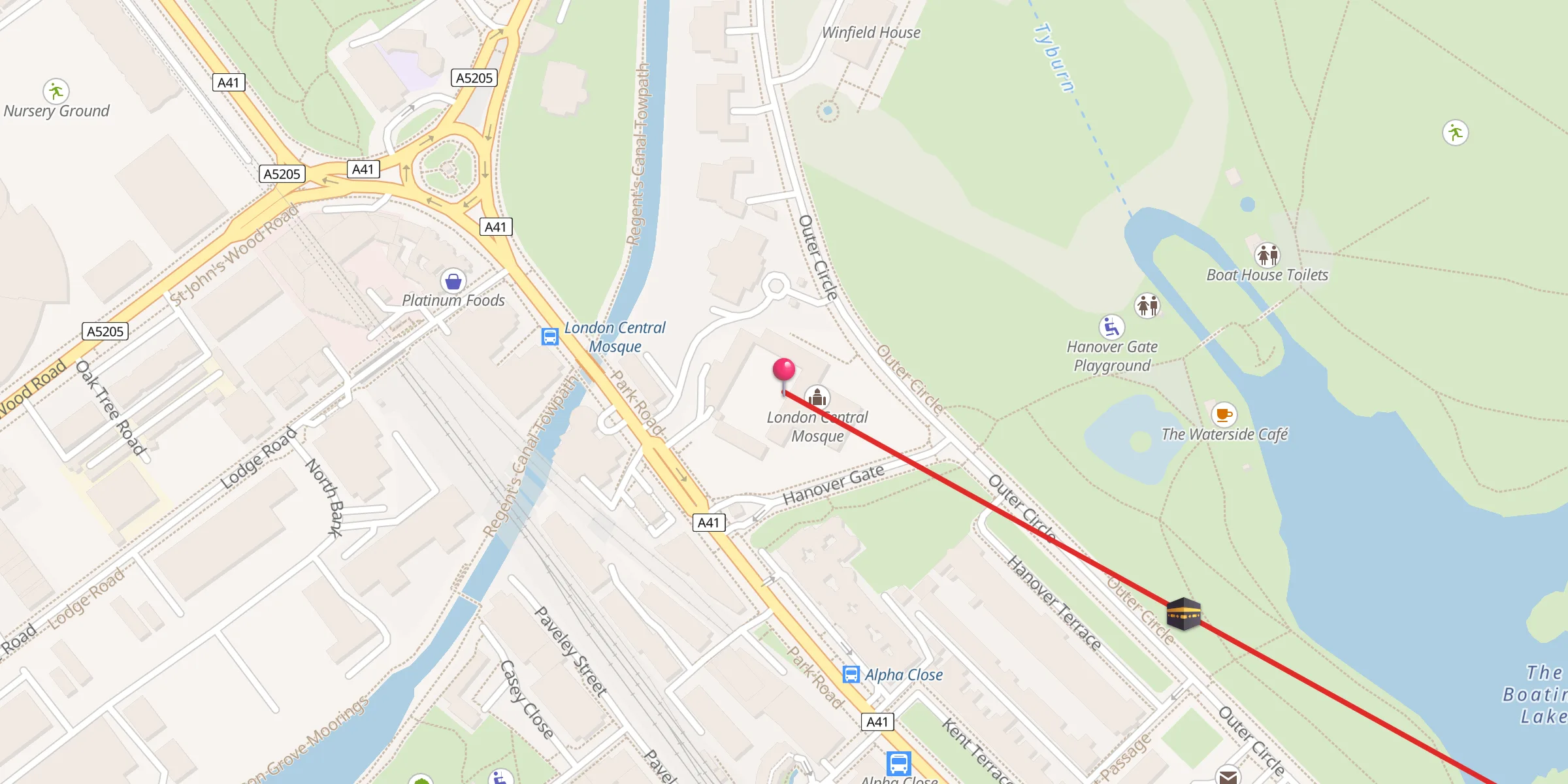 Carte de localisation : London Central Mosque