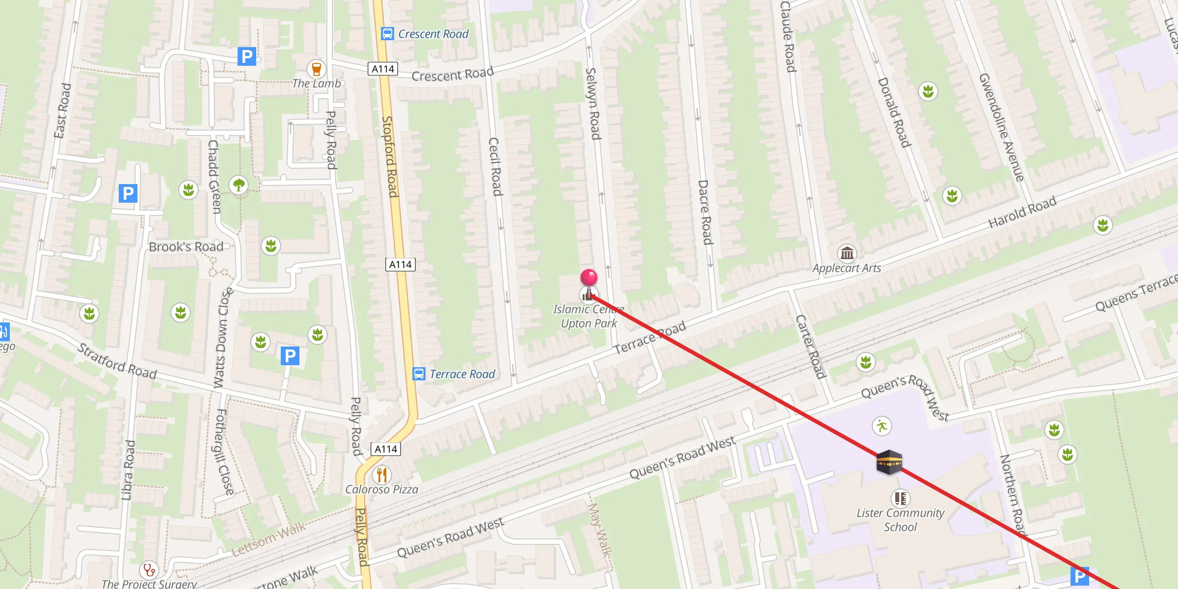 Carte de localisation : Islamic Centre Upton Park