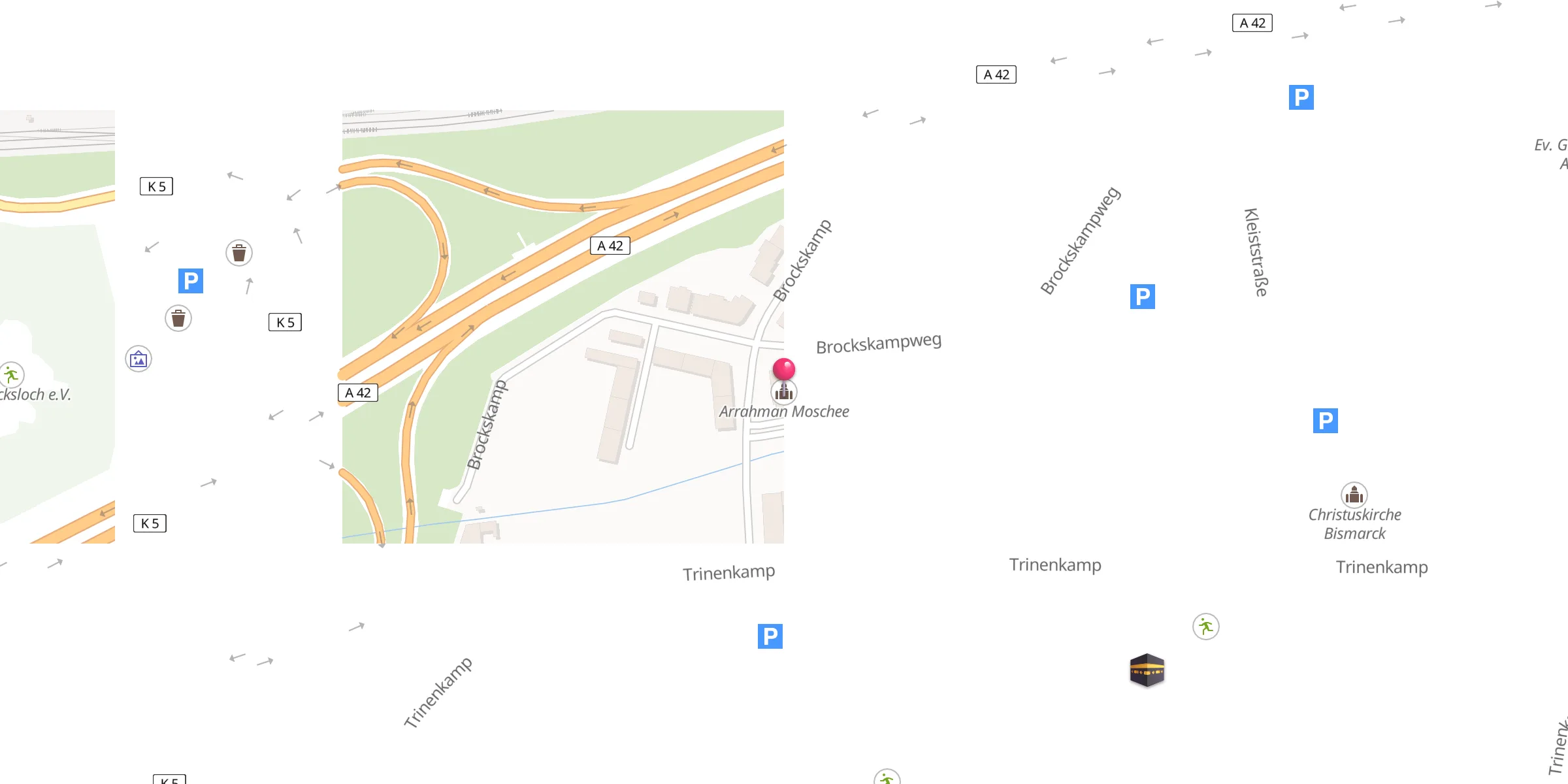 Carte de localisation : Arrahman Moschee