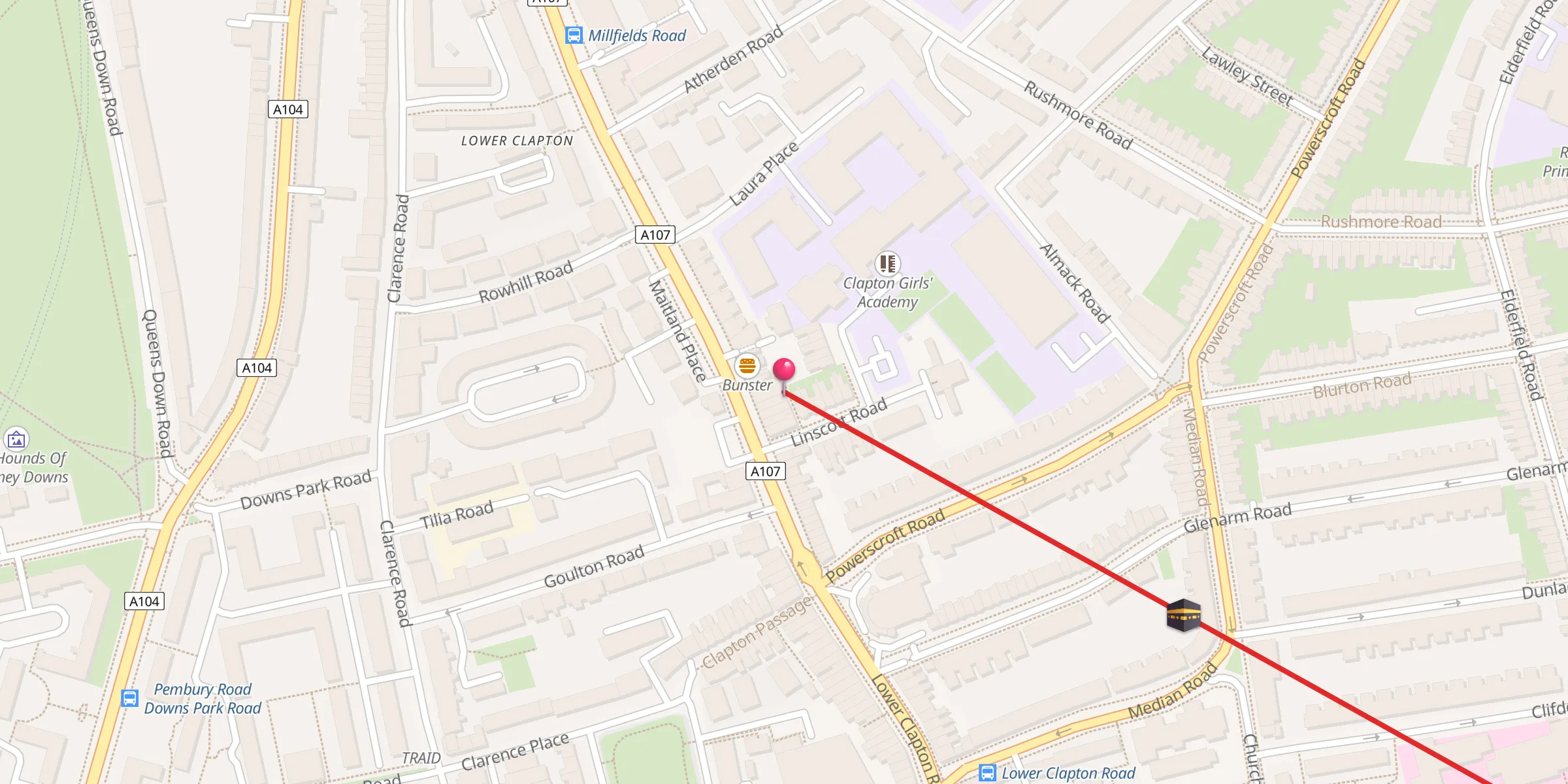 Carte de localisation : Masjid Daar Al-Hadeeth