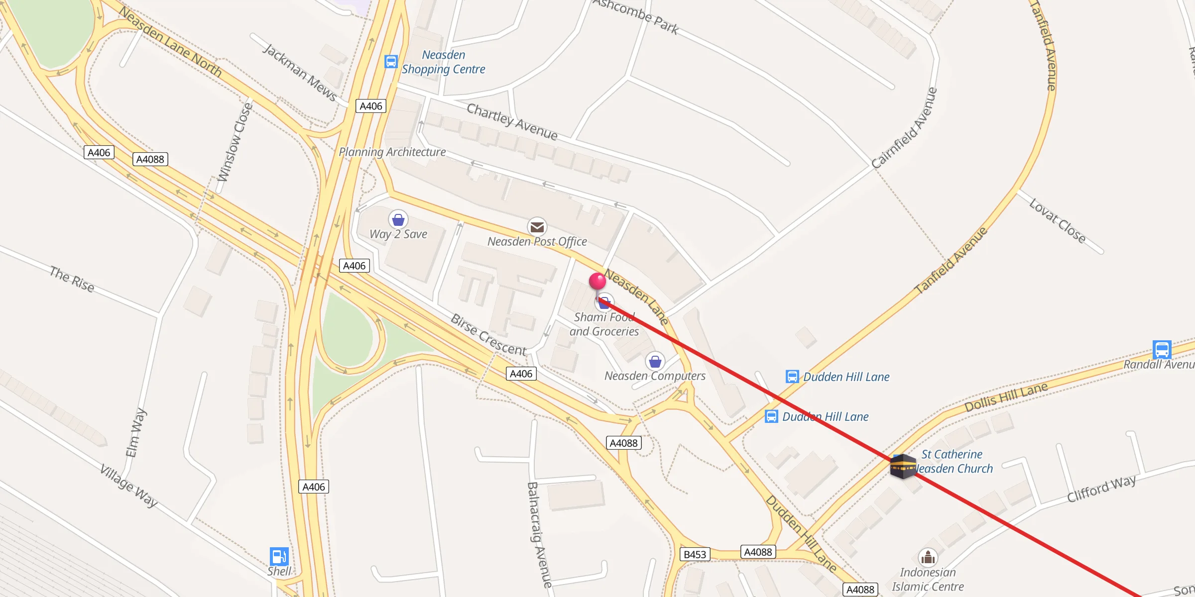 Carte de localisation : Islamic Cultural Centre Neasden