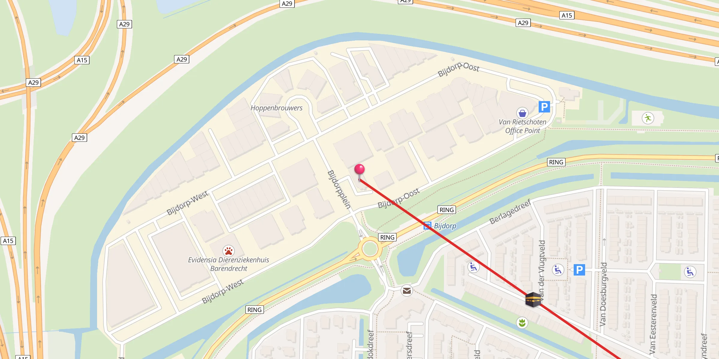 Carte de localisation : Islamitisch Centrum Barendrecht