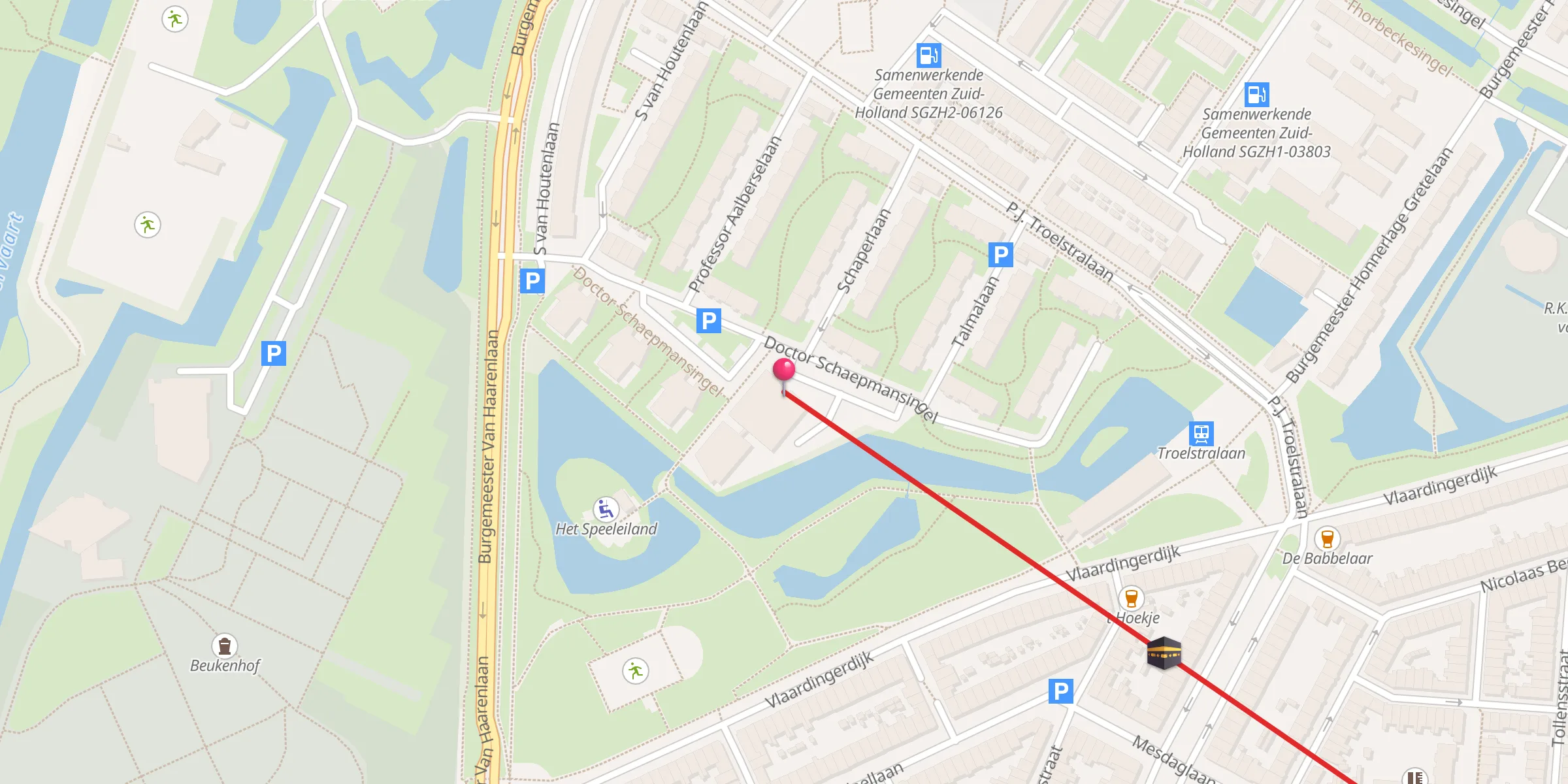 Carte de localisation : Islamitisch Centrum Schiedam