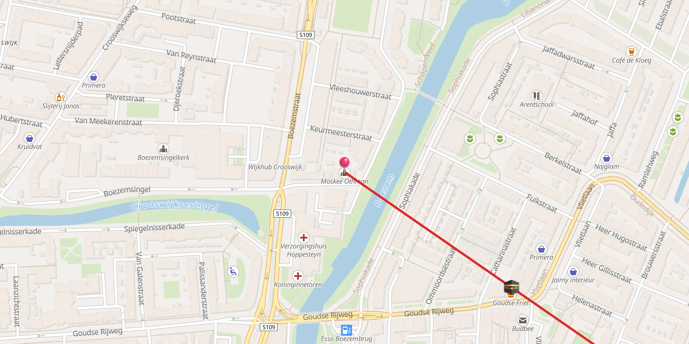 Carte de localisation : Moskee Othman