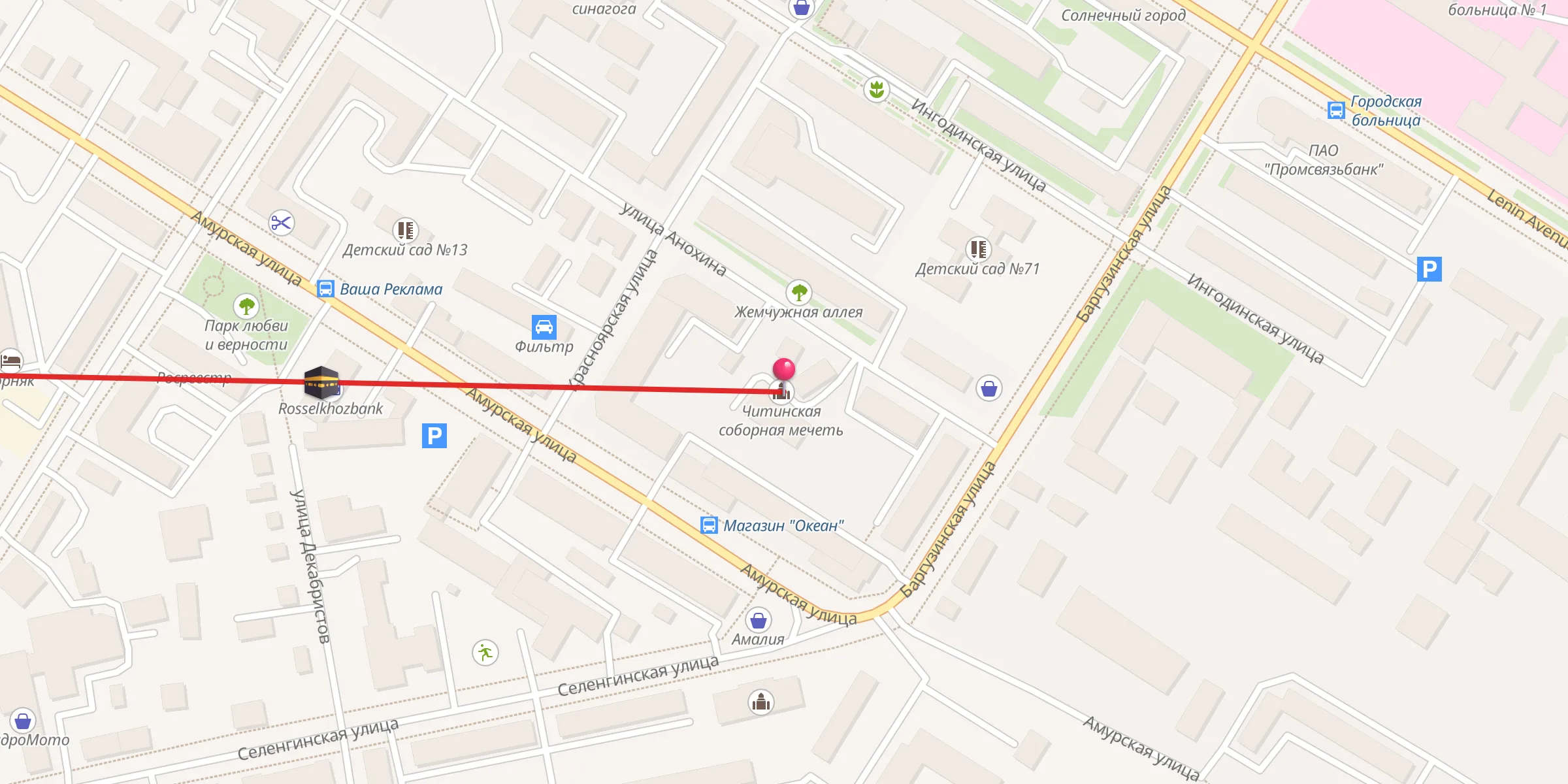 Carte de localisation : Читинская соборная мечеть