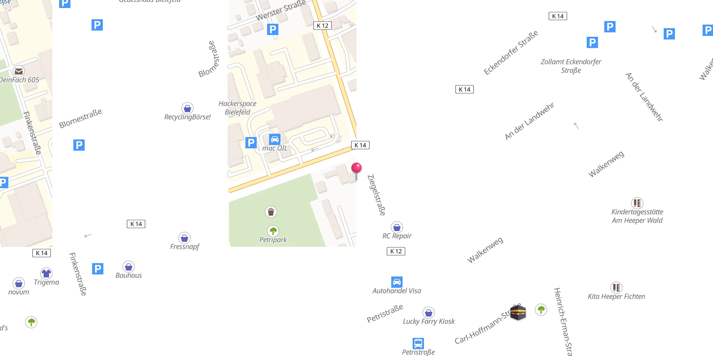 Carte de localisation : Bosniakischer Kulturverein Selam e. V.