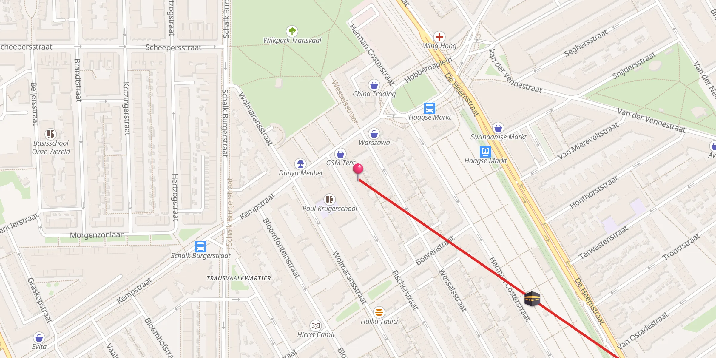 Carte de localisation : Moskee El Ferdous