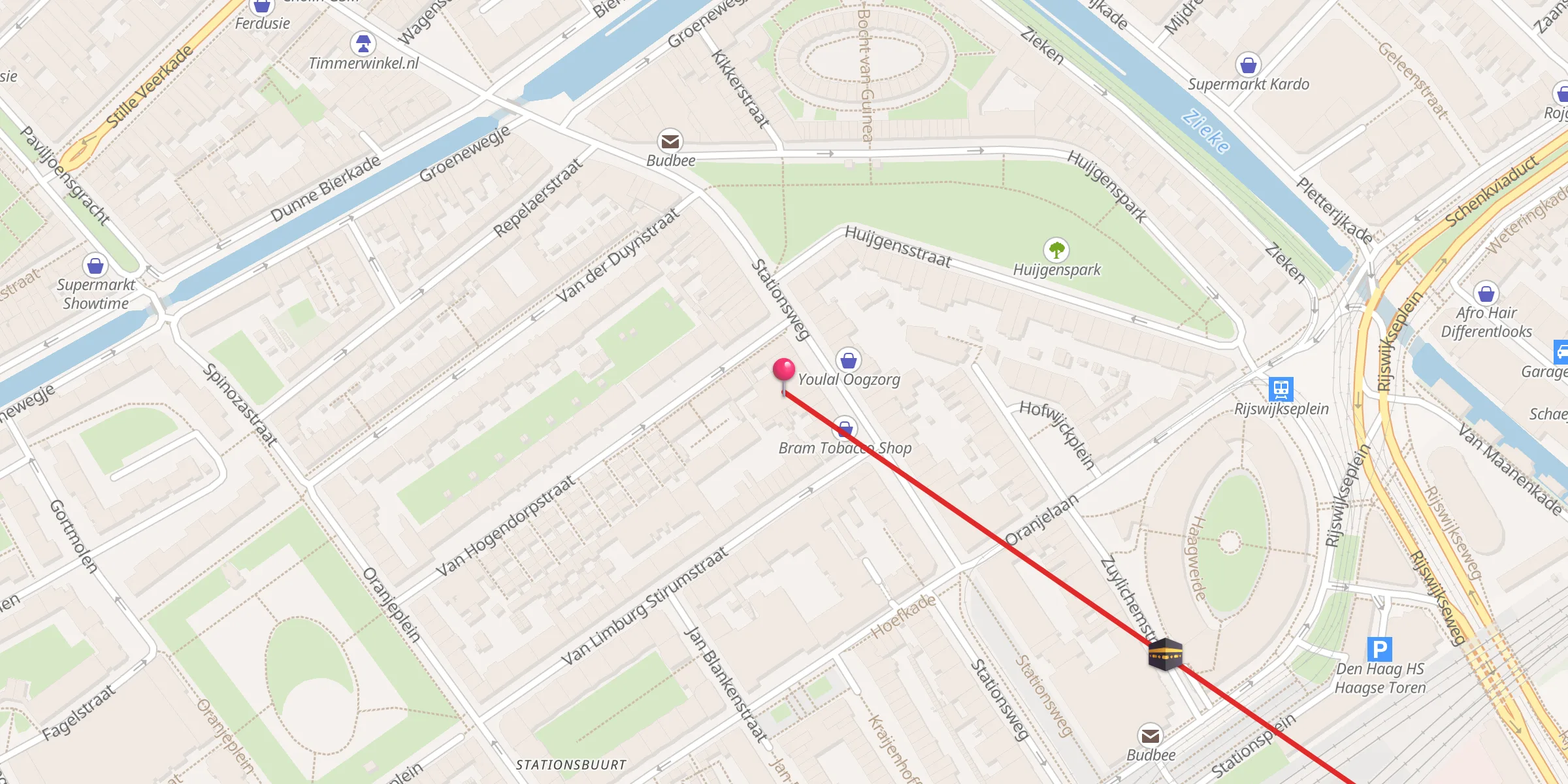 Carte de localisation : Moskee El Mouhsinin