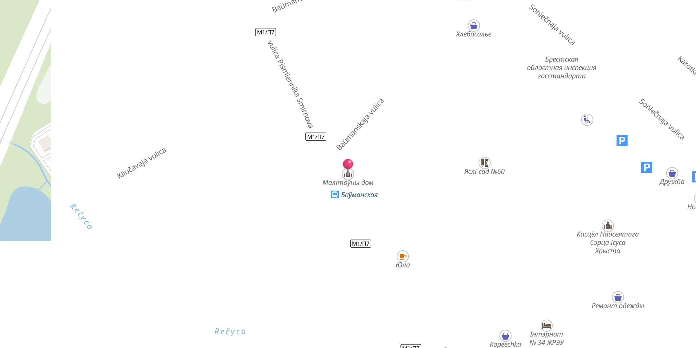 Carte de localisation : Малітоўны дом