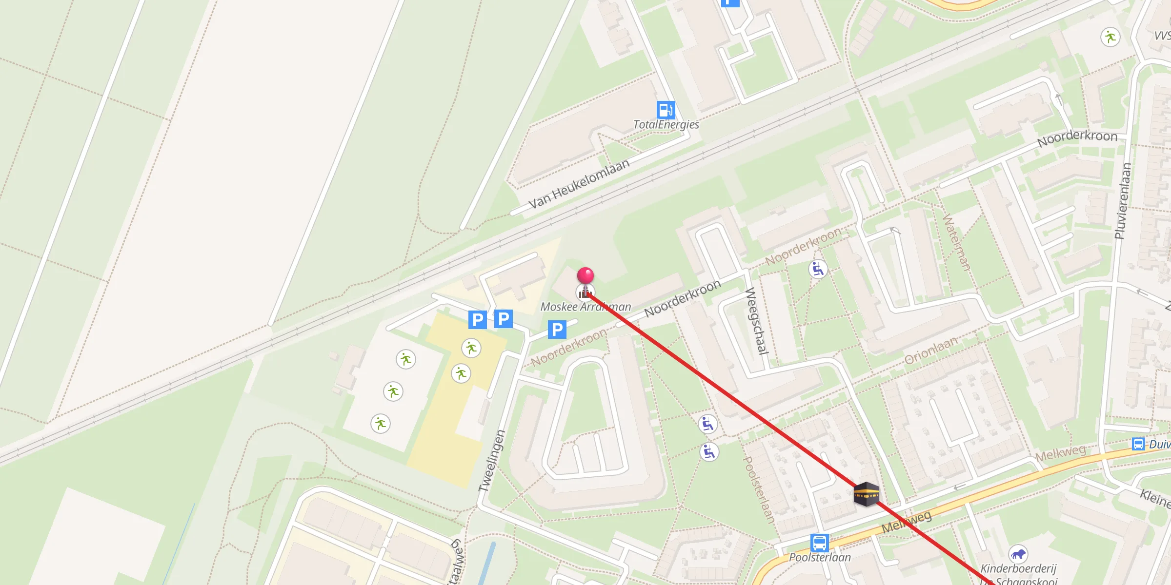 Carte de localisation : Moskee Arrahman