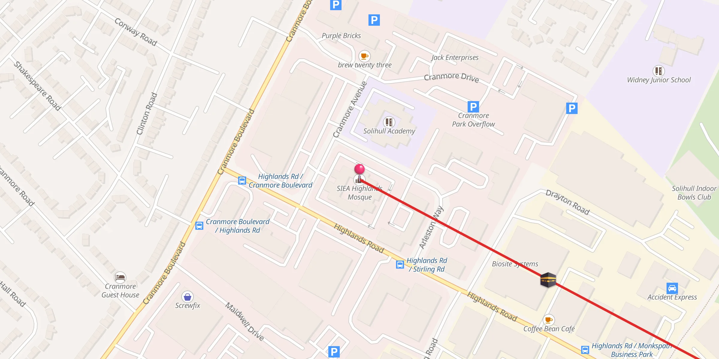 Carte de localisation : SIEA Highlands Mosque