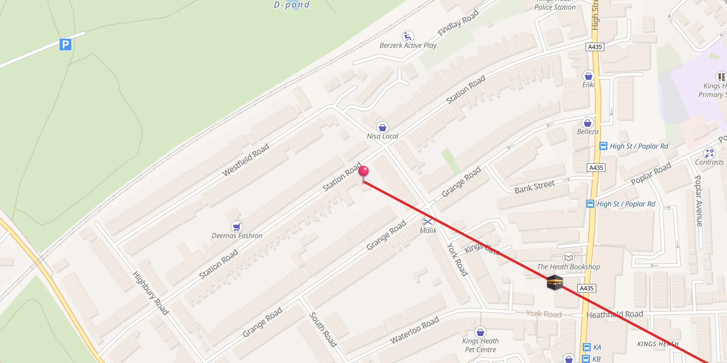 Carte de localisation : Kings Heath Mosque
