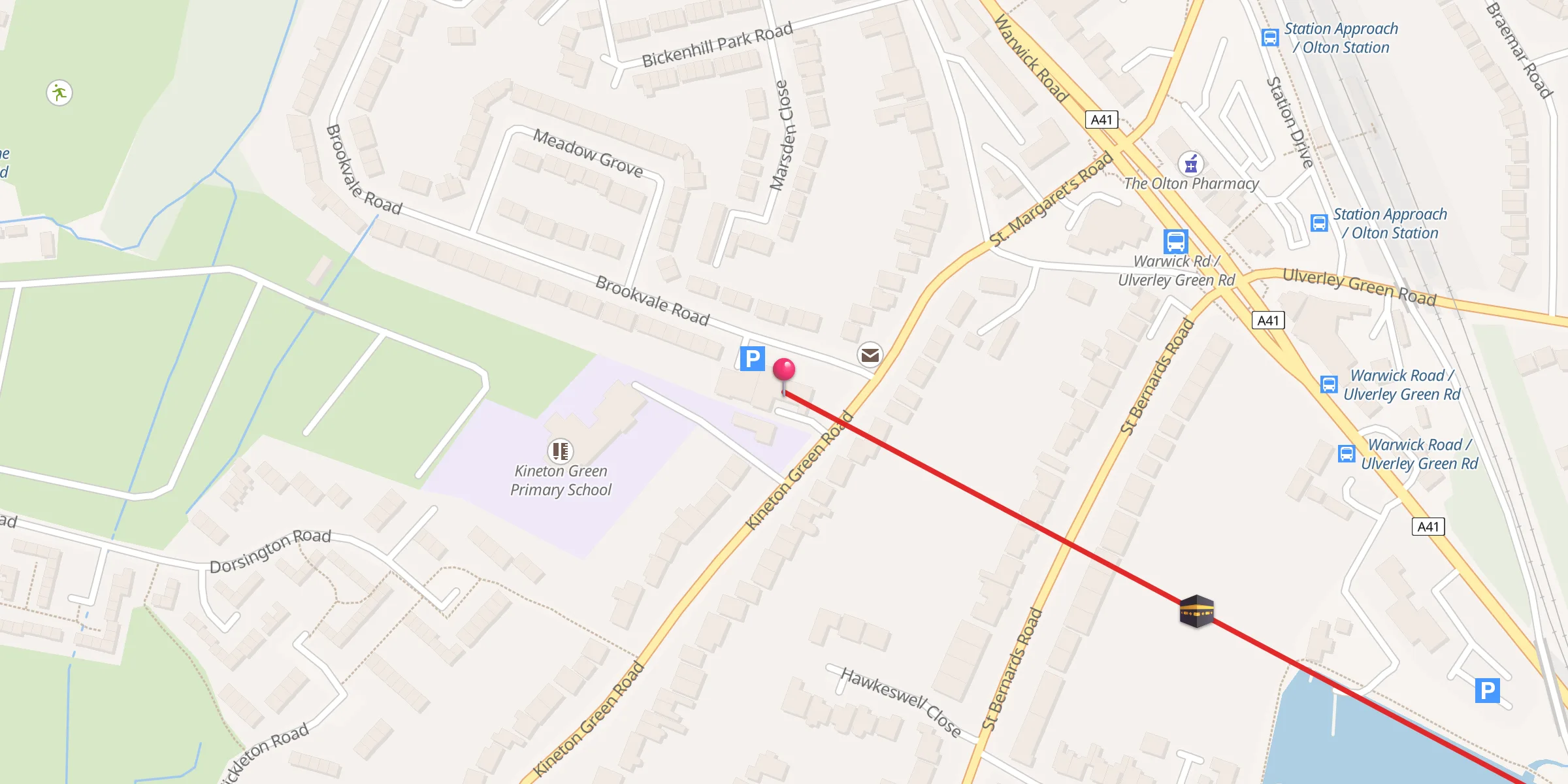 Carte de localisation : The Olton Project