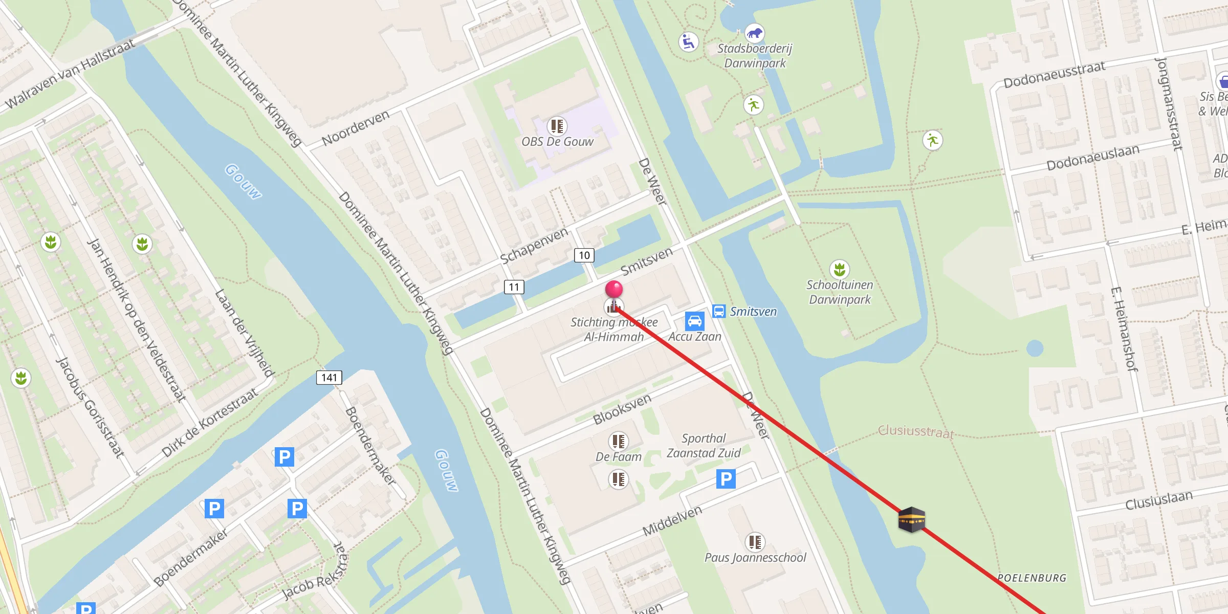 Carte de localisation : Stichting moskee Al-Himmah