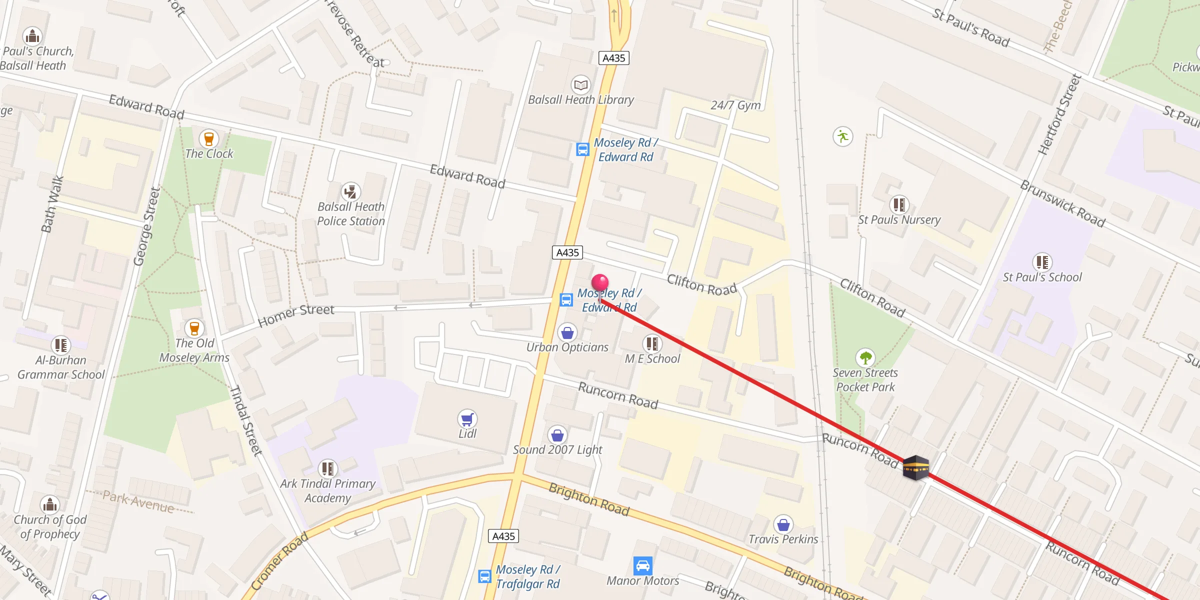 Carte de localisation : Bangladeshi Isalmic Social Organisation & Modina Mosque
