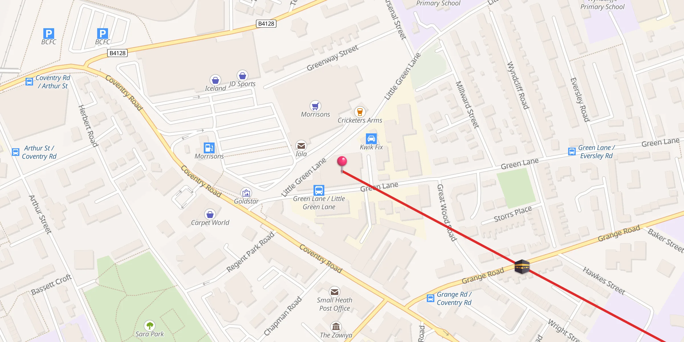 Carte de localisation : Green Lane Masjid