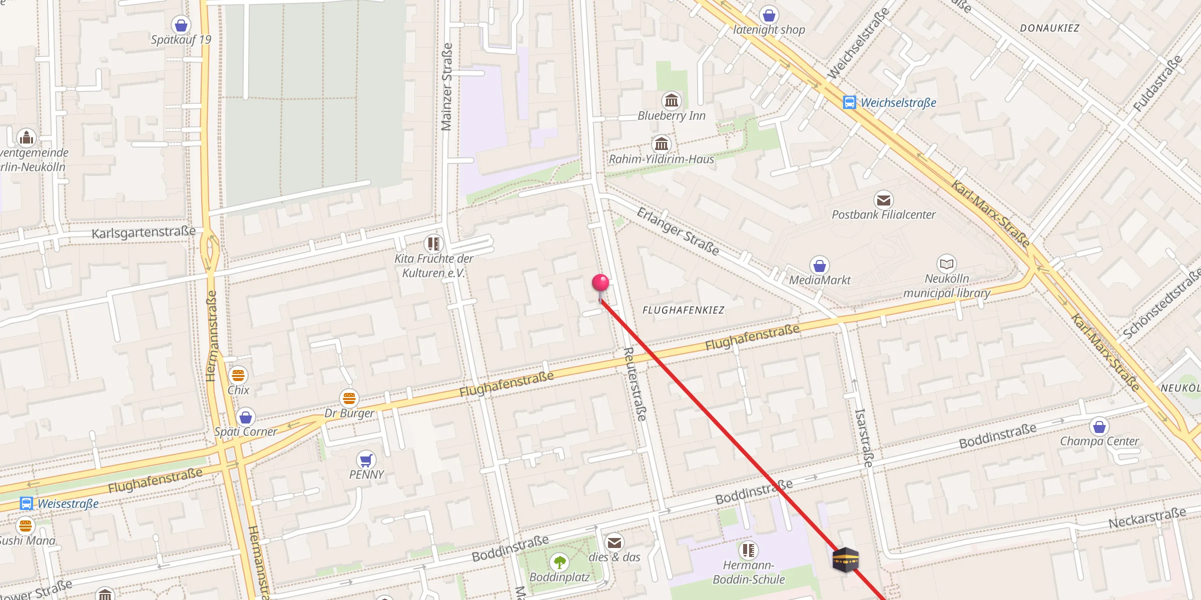 Carte de localisation : Imam Riza Moschee