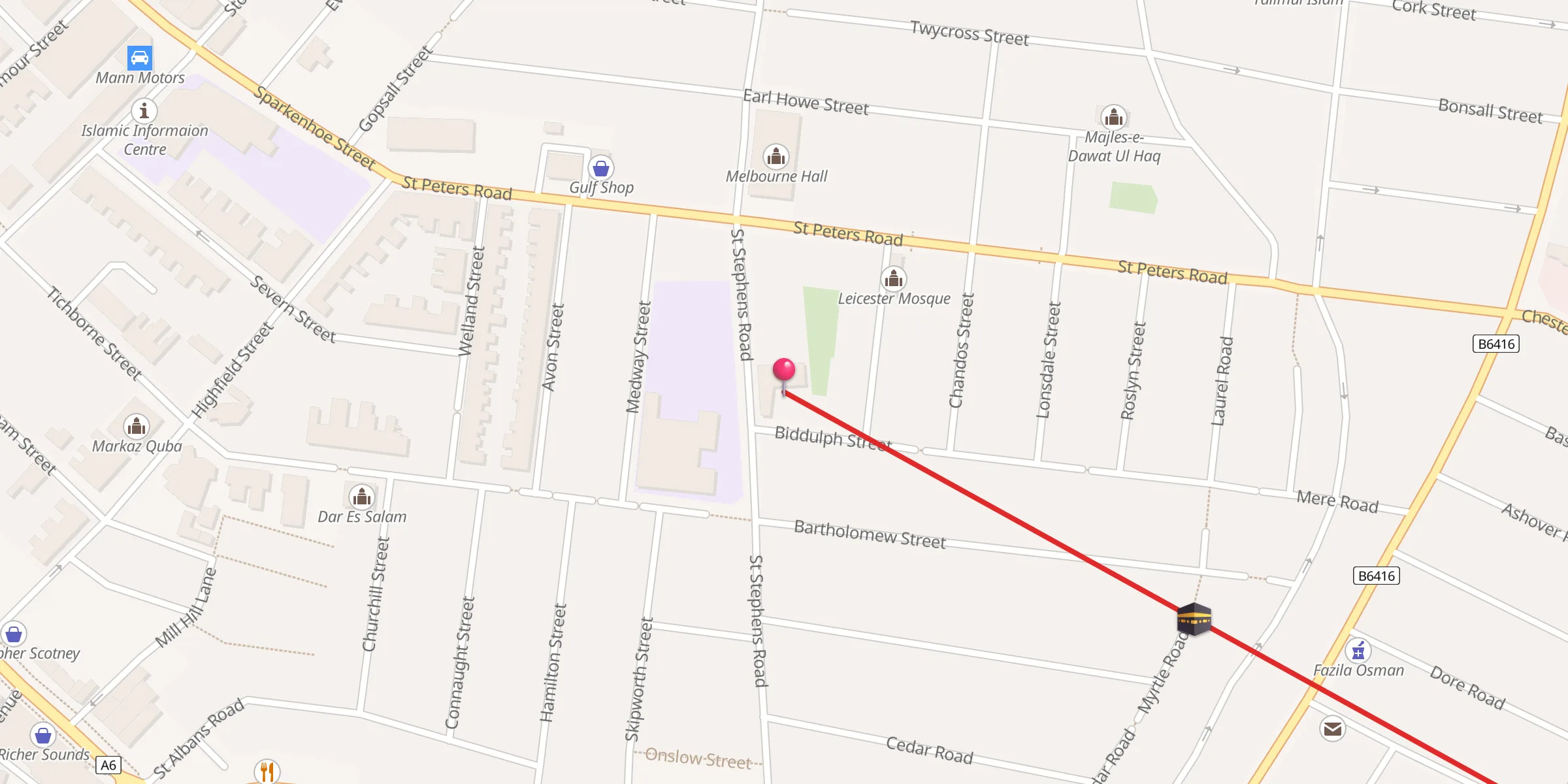Carte de localisation : Masjid-e-Baitul Mukaram