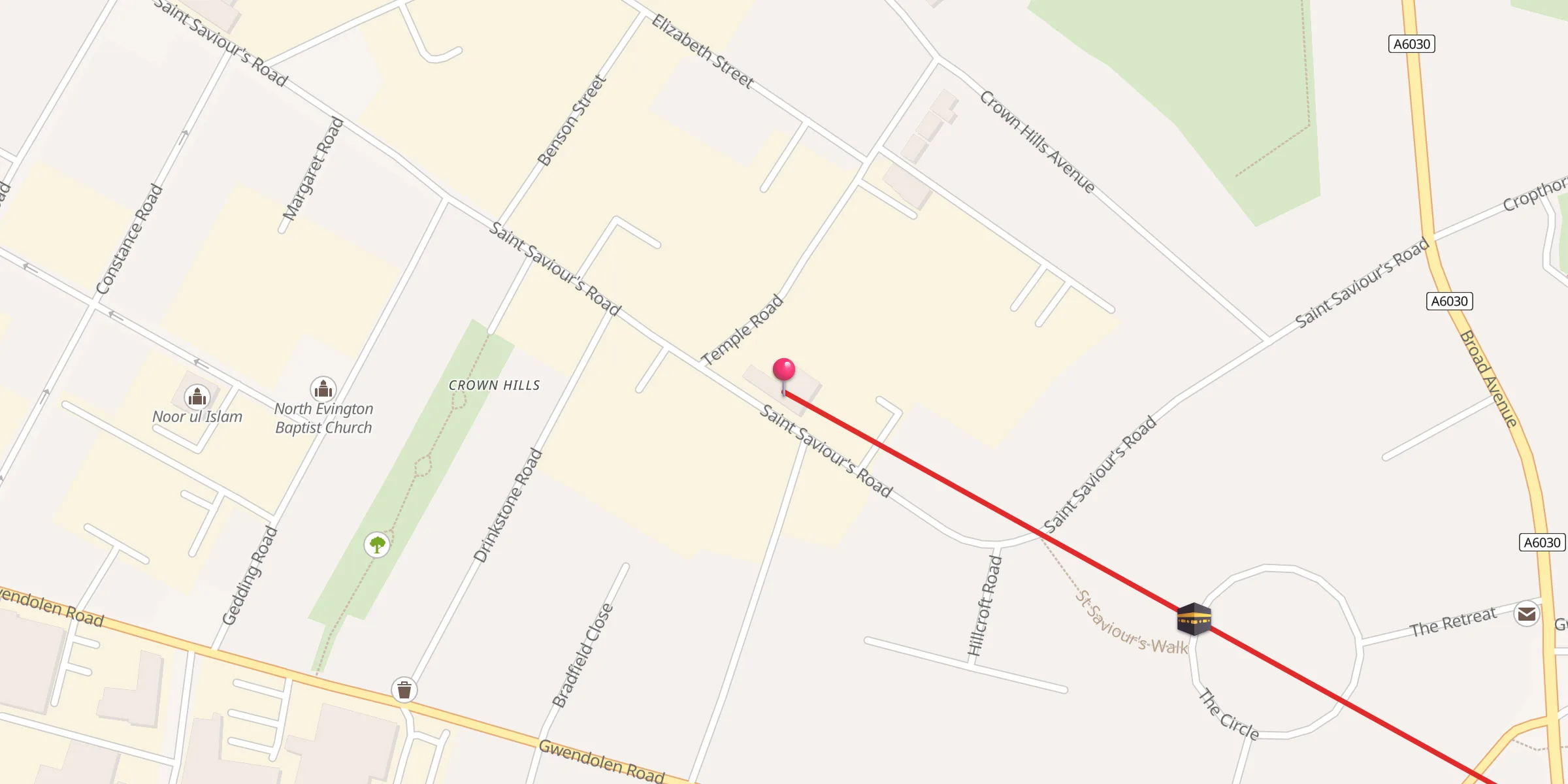 Carte de localisation : Taybah Islamic Centre