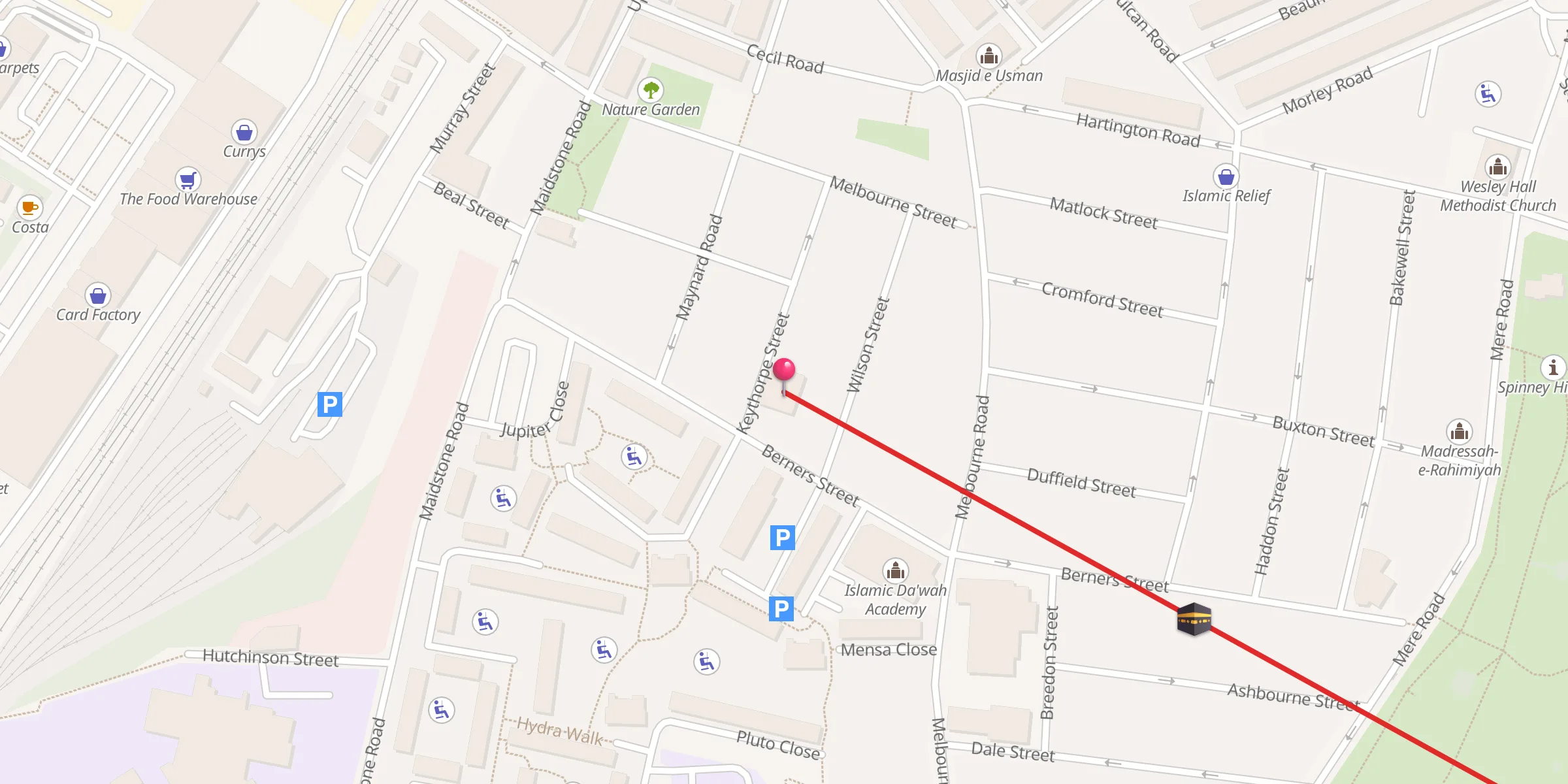 Carte de localisation : Masjid al Falah & Islamic Educational Trust