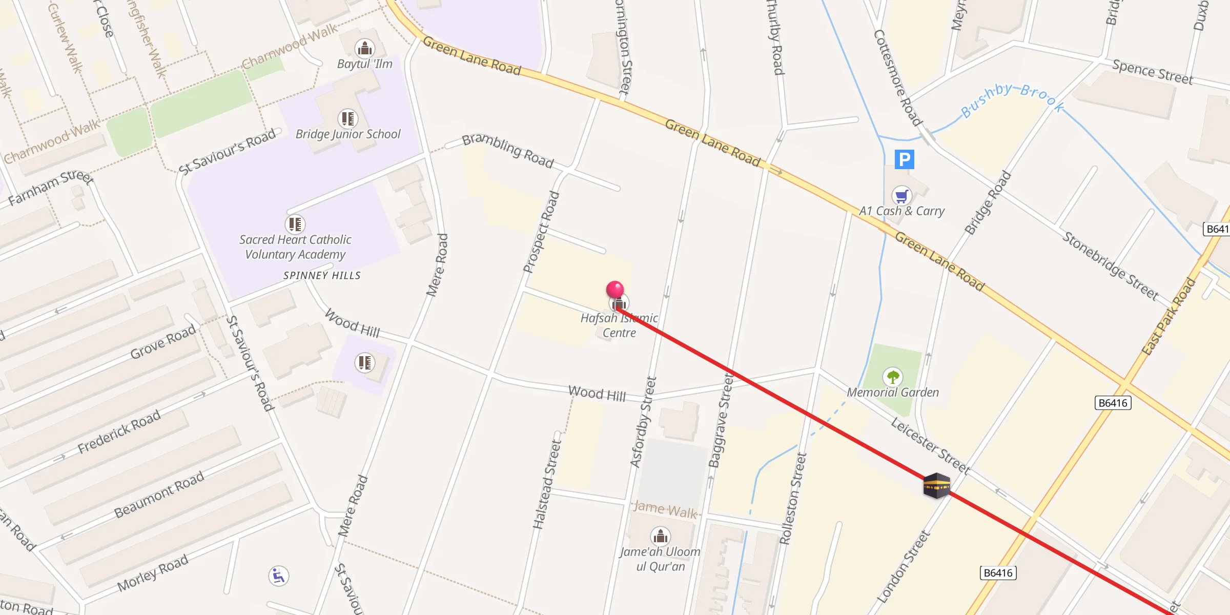 Carte de localisation : Hafsah Islamic Centre