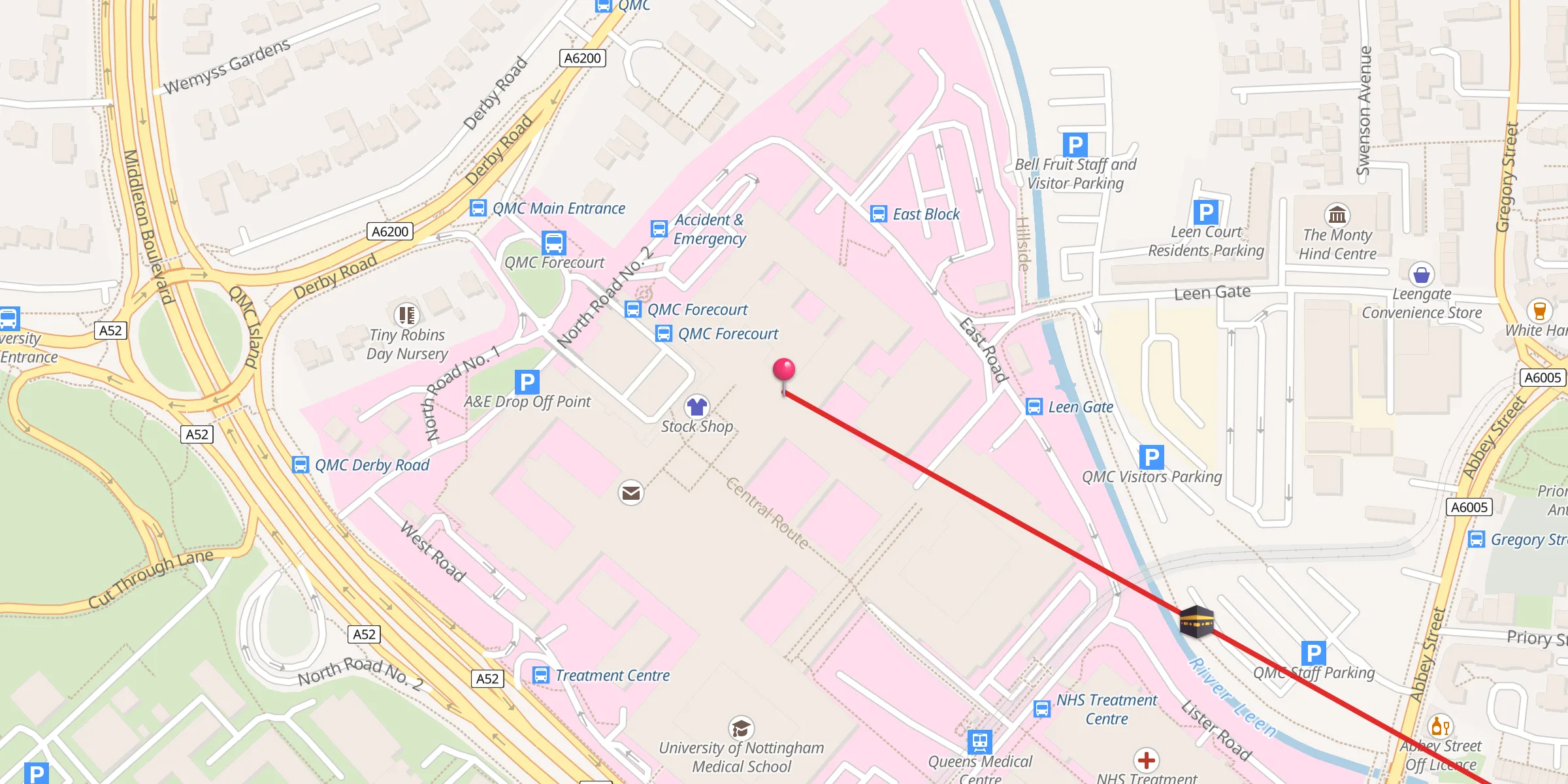 Carte de localisation : QMC Prayer Room Level 3