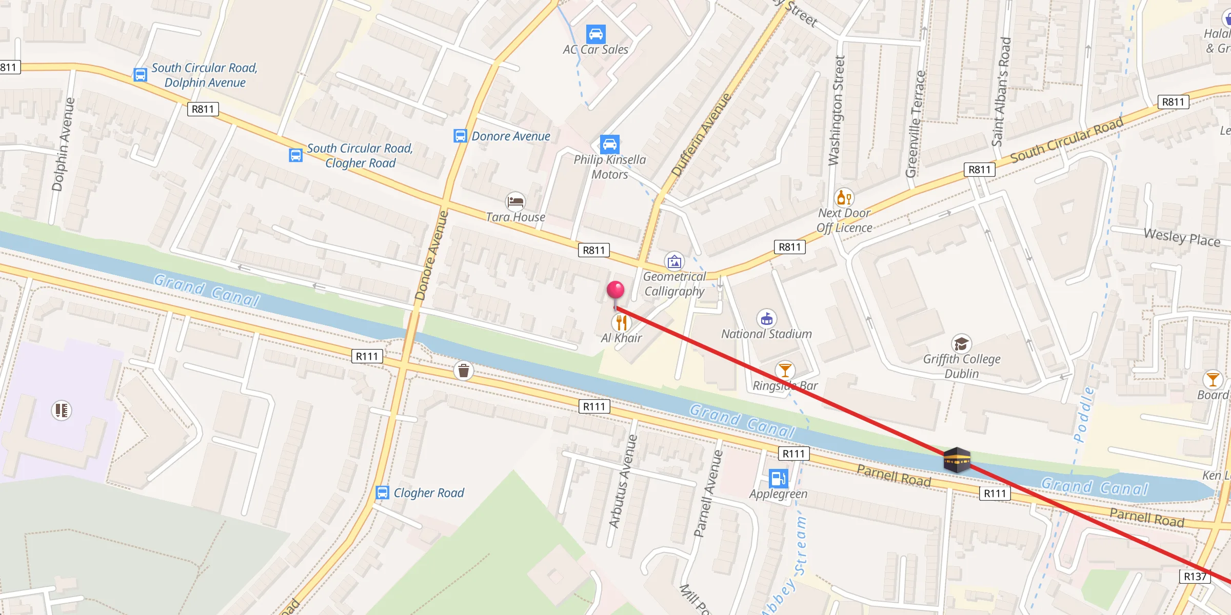 Carte de localisation : Dublin Mosque