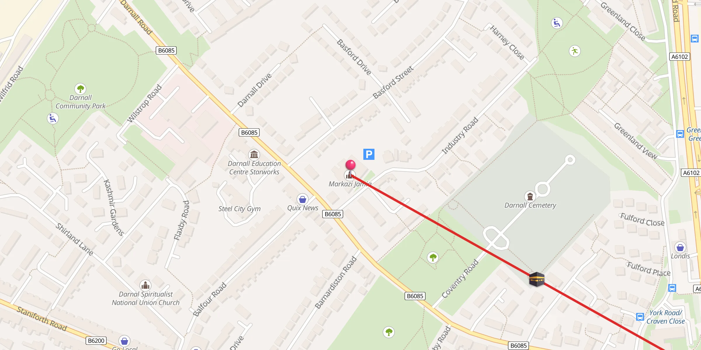 Carte de localisation : Markazi Jamia