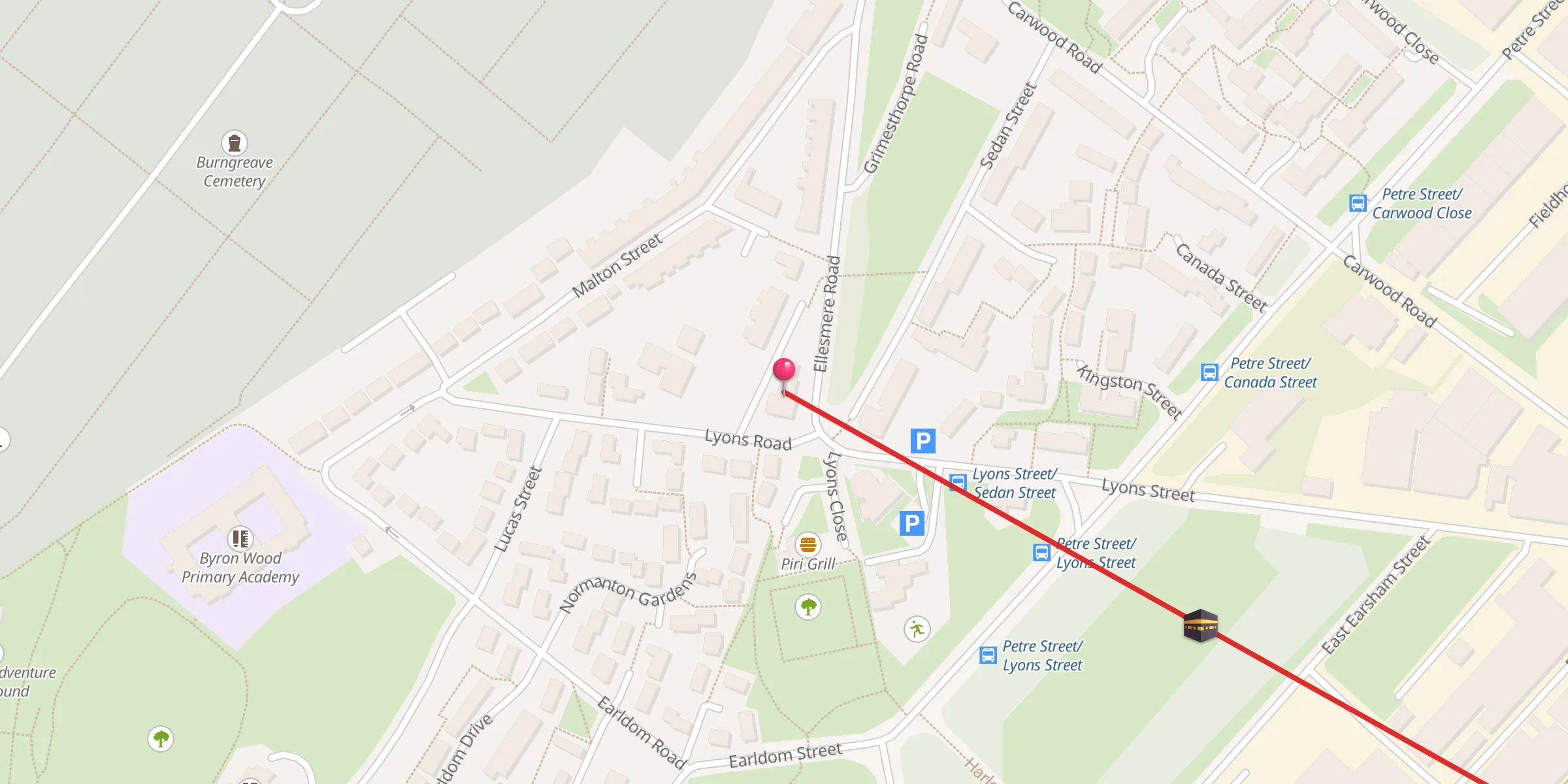 Carte de localisation : Grimesthorpe Academy
